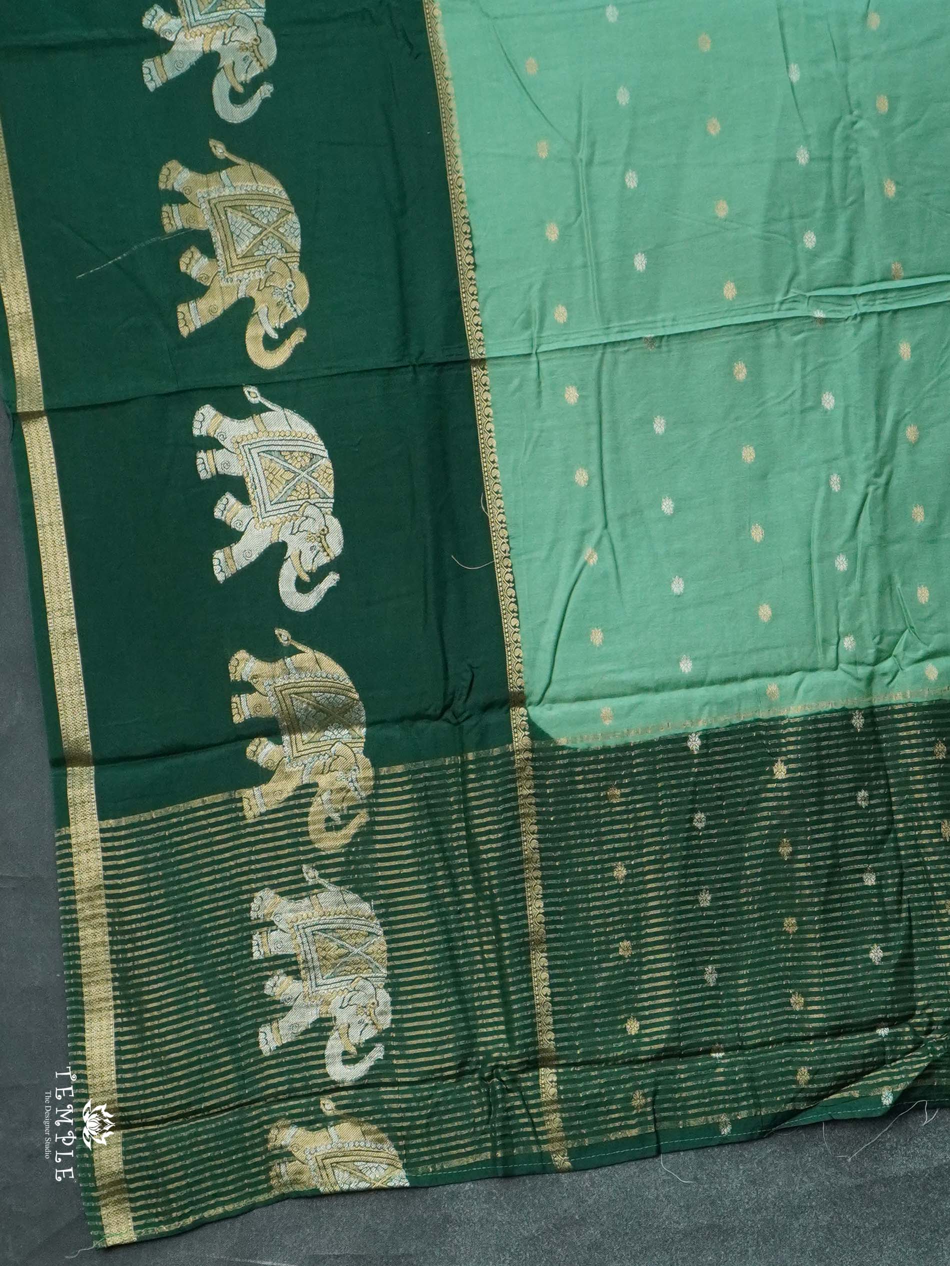 Warm Silk Saree With Elephant Motifs | TTDS2471