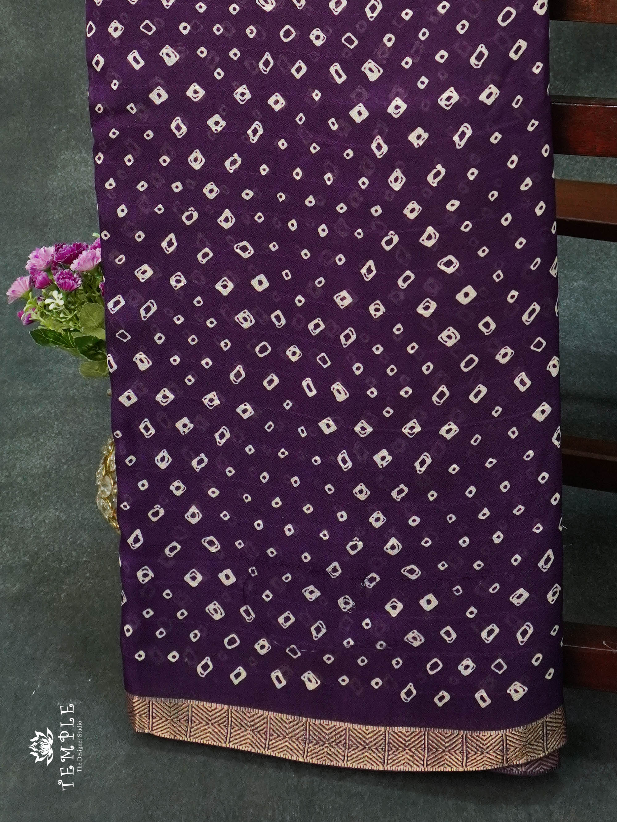 Georgette Saree (Violet) | TTDS1110