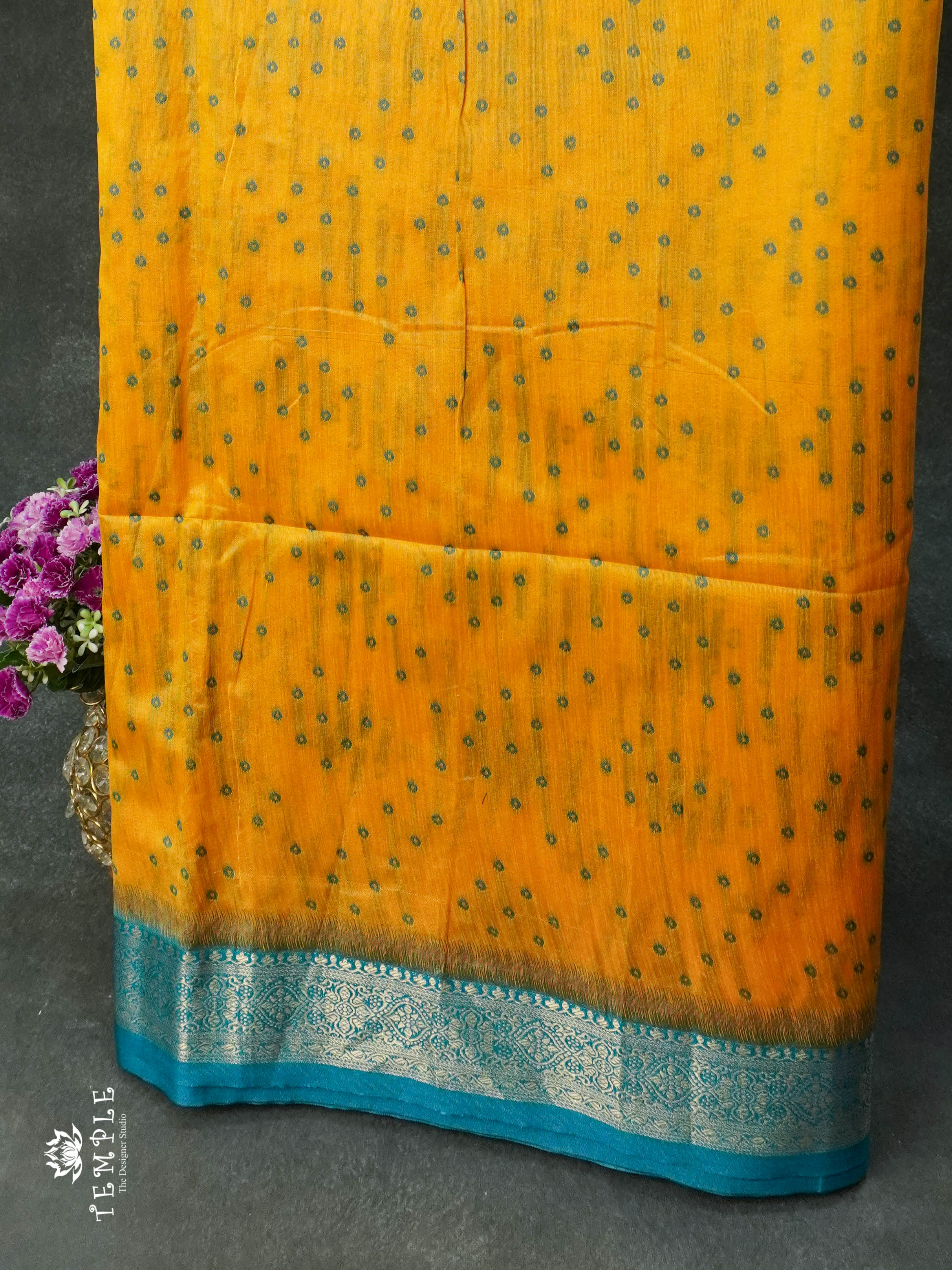 Raw Silk Saree (Yellew) | TTDS1109