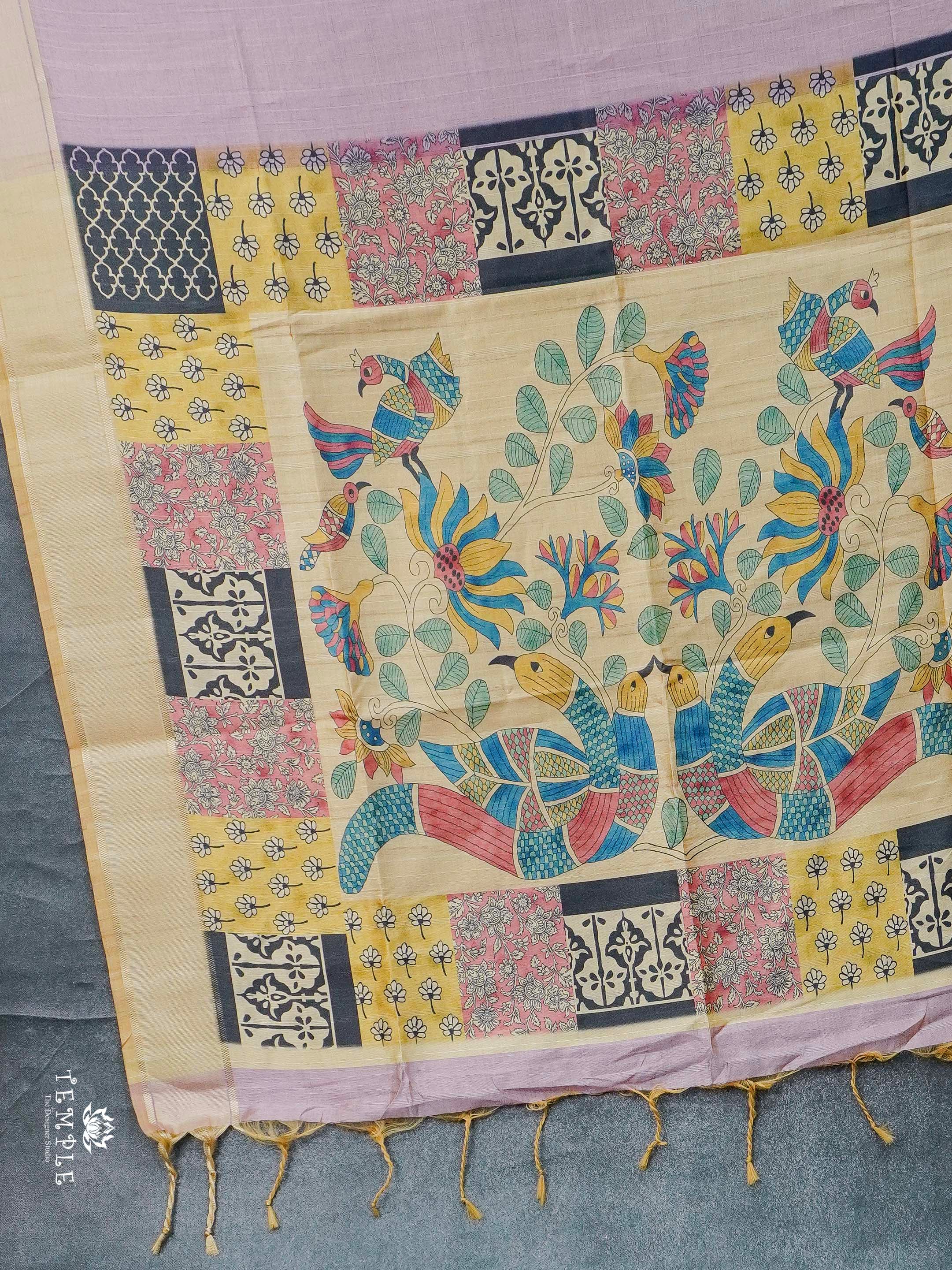 Kosa Silk Saree With Printed Pallu | TTDS2480