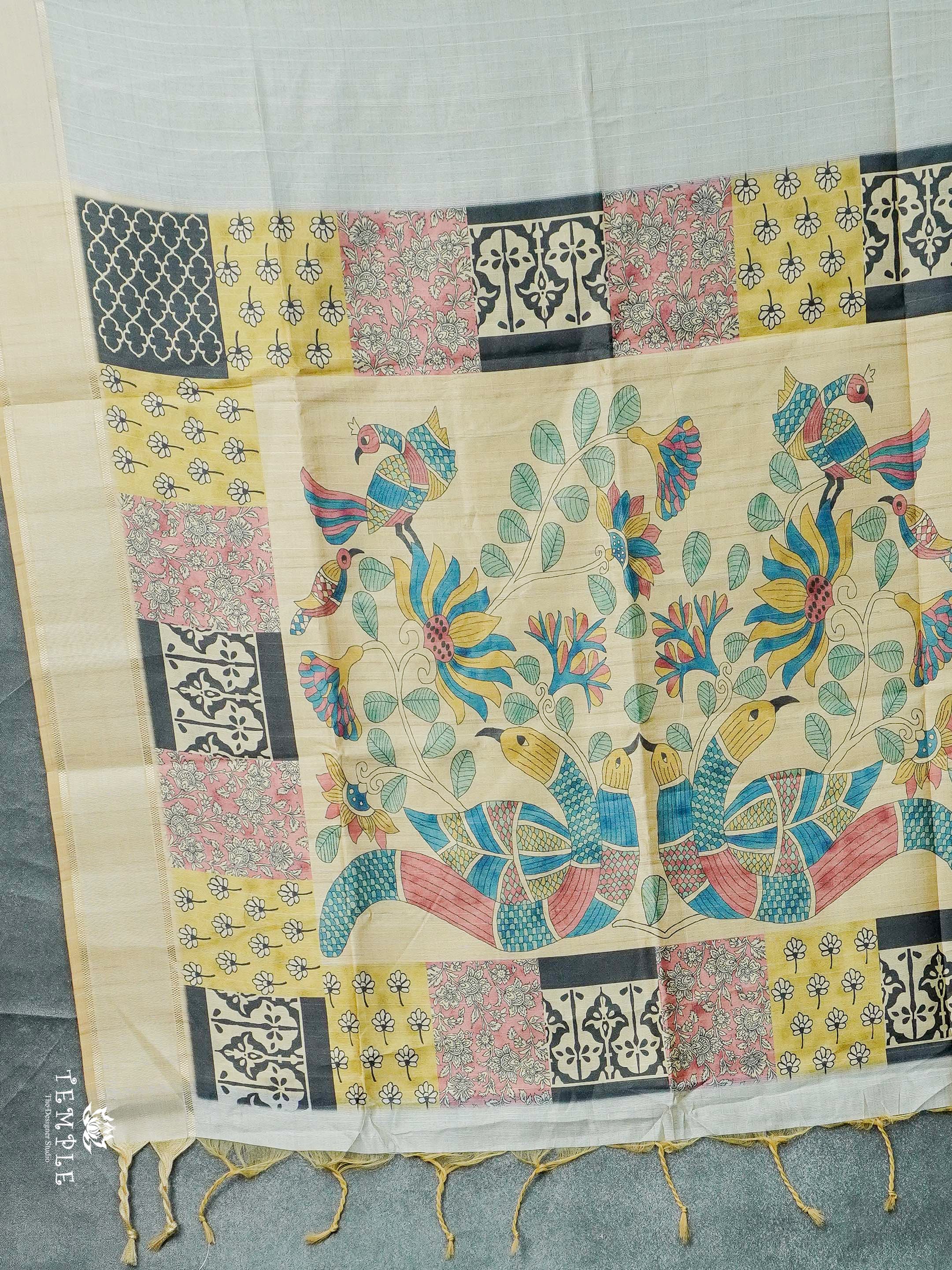 Kosa Silk Saree With Printed Pallu | TTDS2480