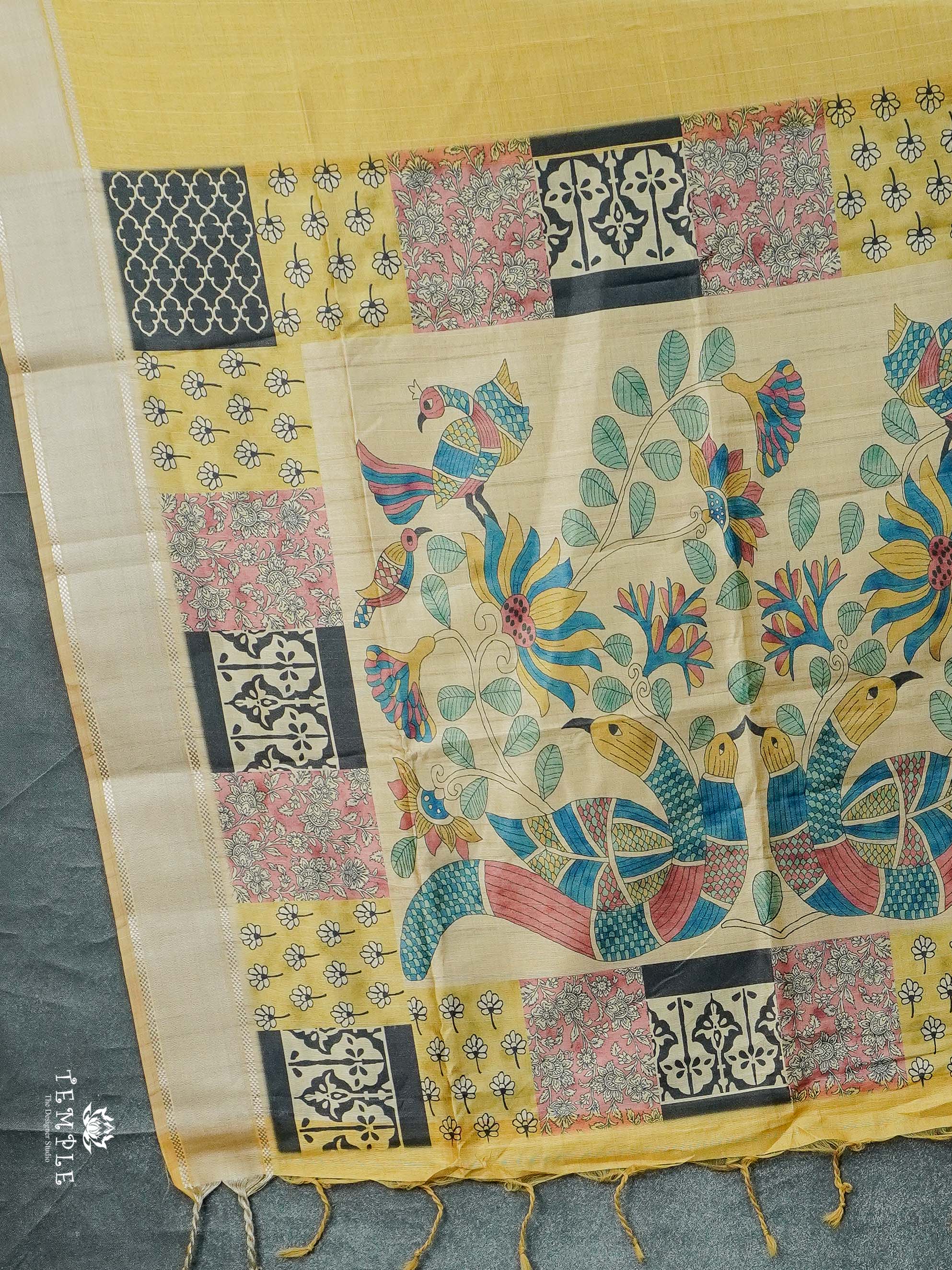 Kosa Silk Saree With Printed Pallu | TTDS2480