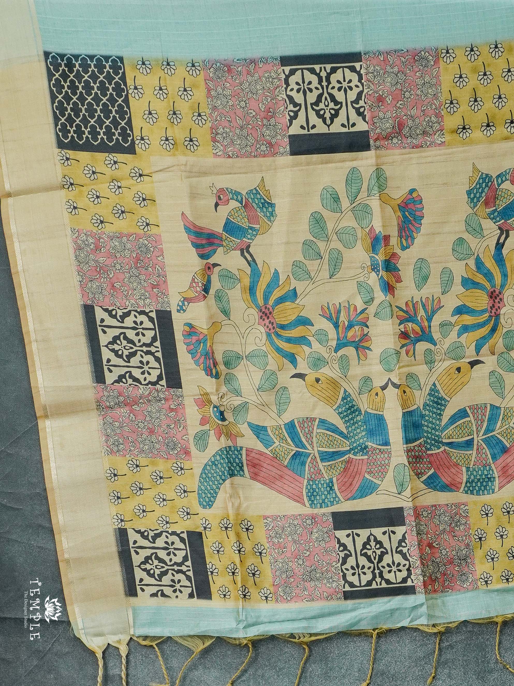 Kosa Silk Saree With Printed Pallu | TTDS2480