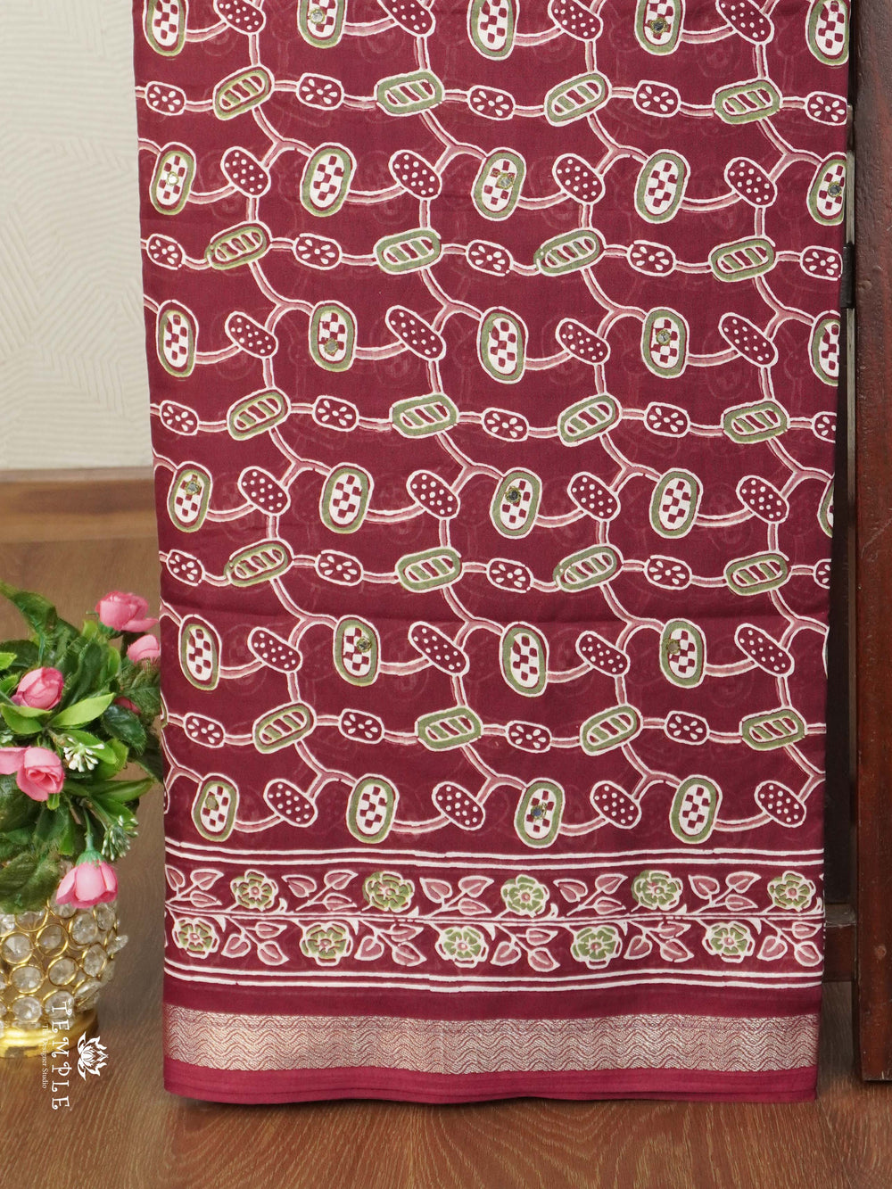 Fancy Cotton Saree With Mirror Work TTDS2468 Fancy Cotton Saree With Mirror Work TTDS2468