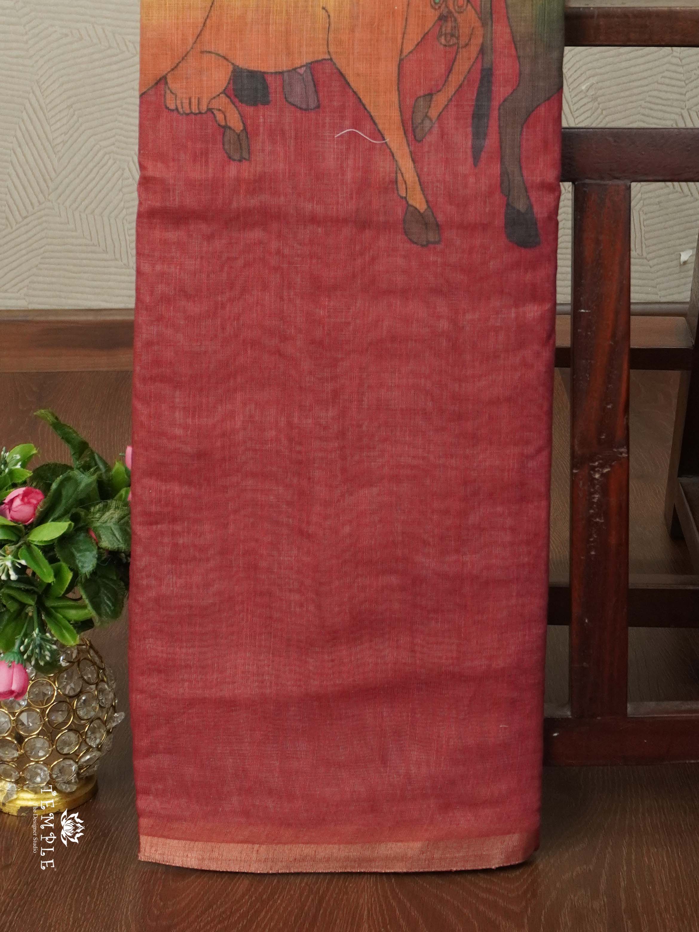 Linen Cotton Saree | TTDS2466