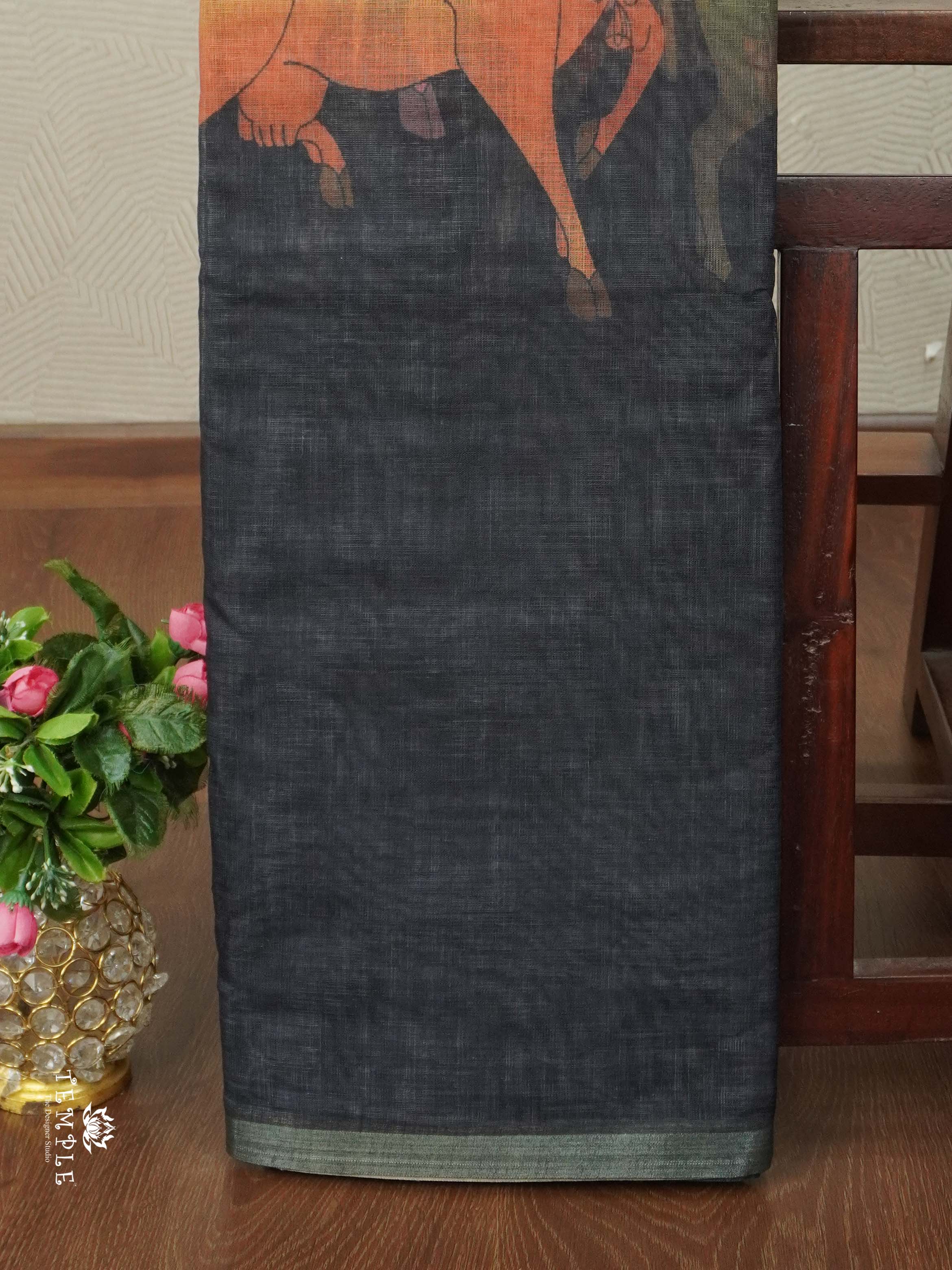 Linen Cotton Saree | TTDS2466