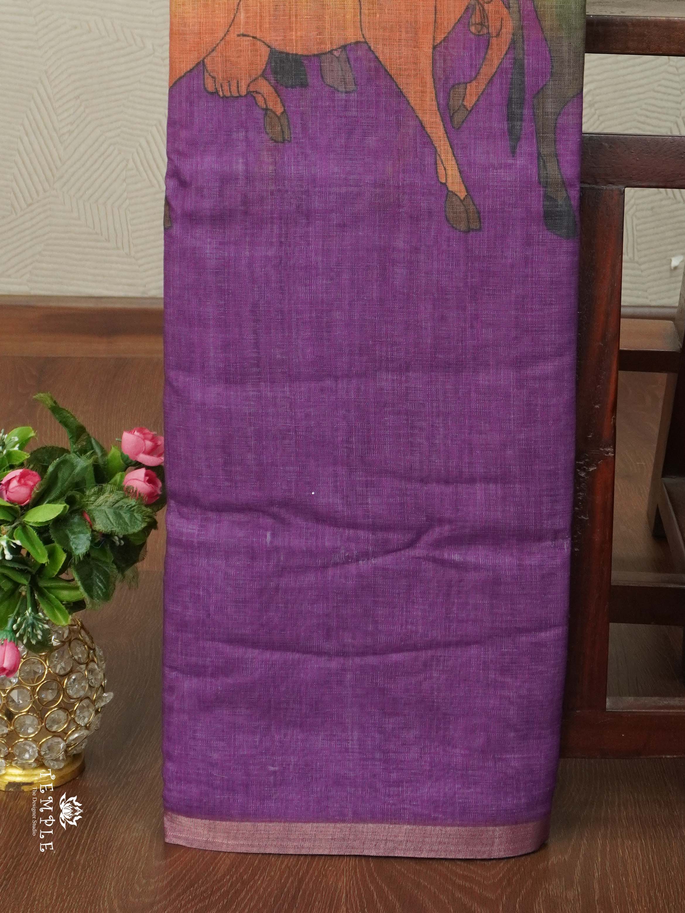Linen Cotton Saree | TTDS2466