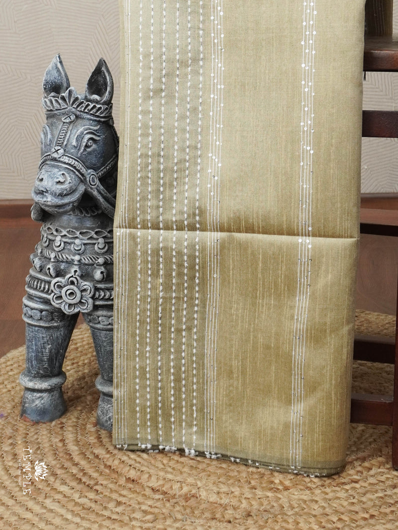 Raw Silk Saree with sequins Work | TTDS2100