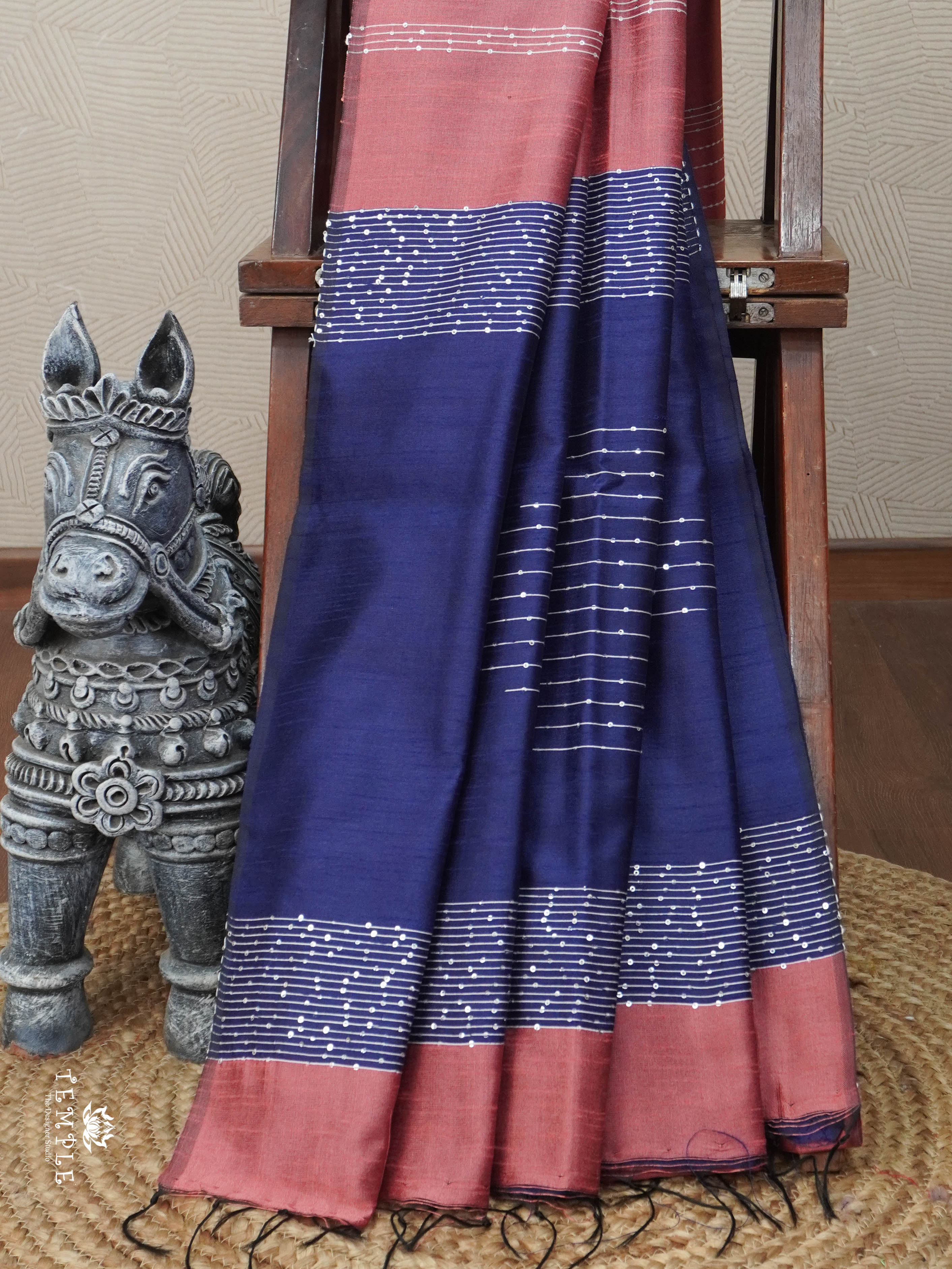 Raw Silk Saree with sequins Work | TTDS2100