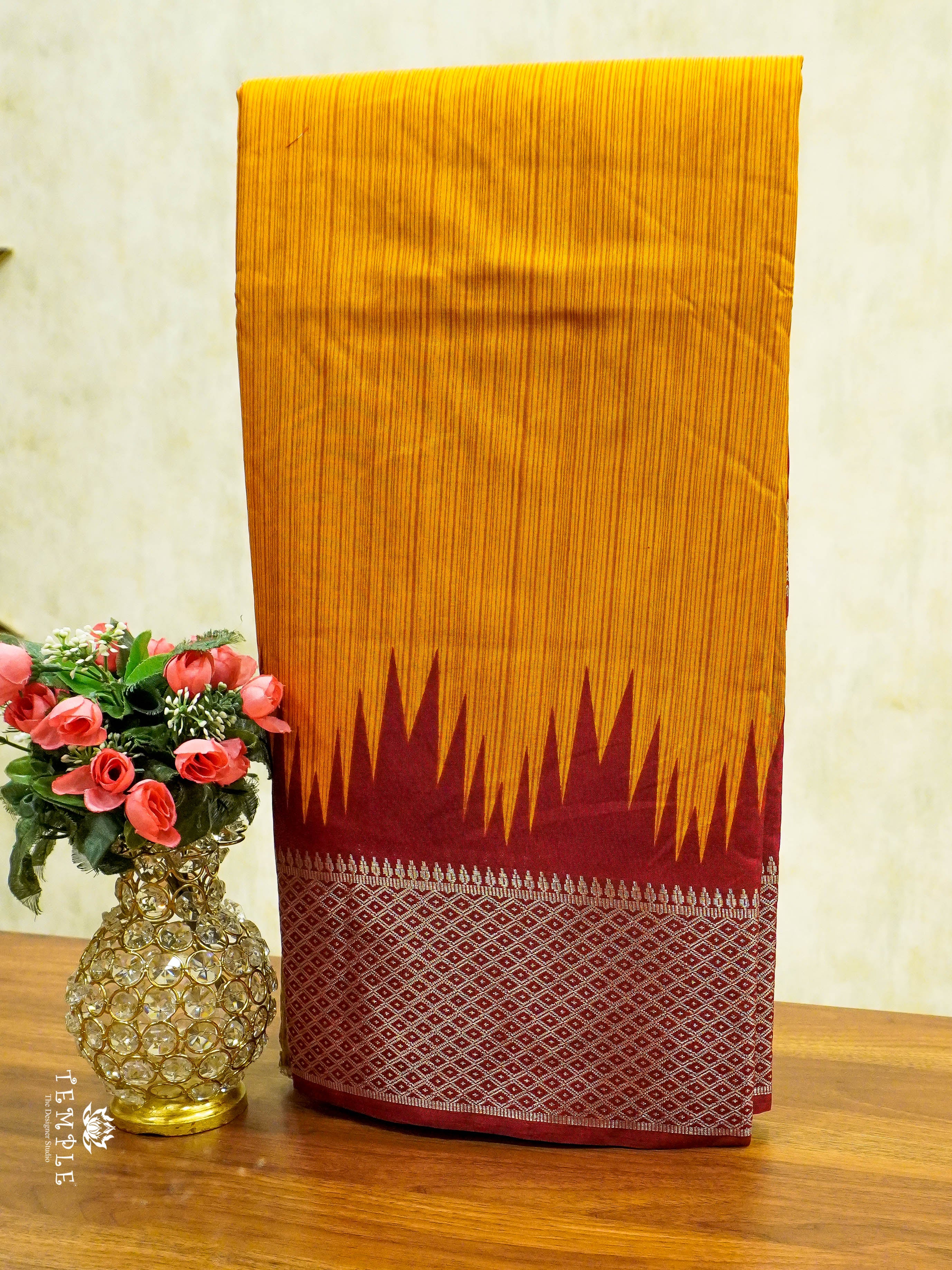 Dola Silk Saree With Temple Border | TTDS1496 | Merry Deals | PRE BOOKING