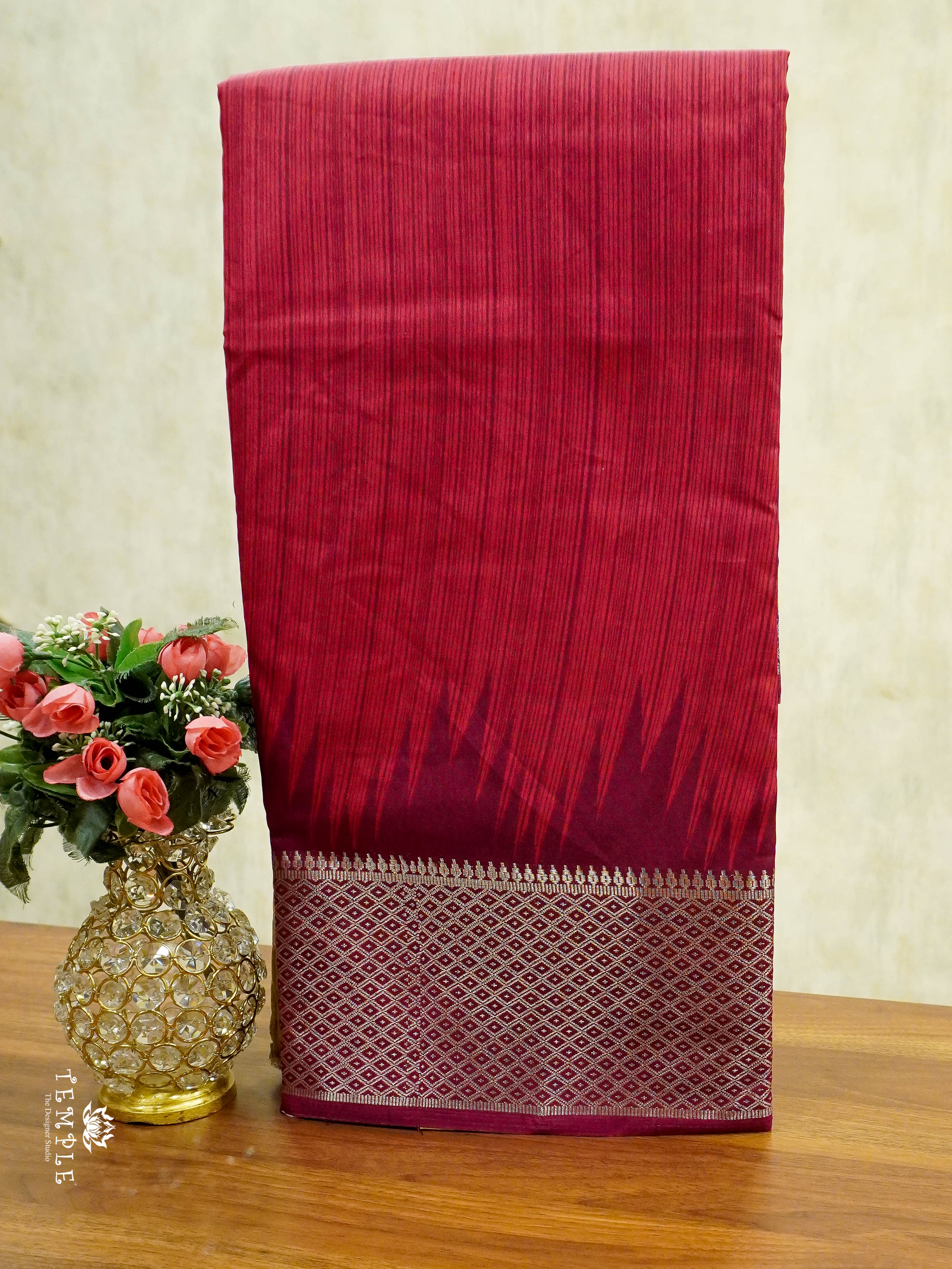 Dola Silk Saree With Temple Border | TTDS1496 | Merry Deals | PRE BOOKING