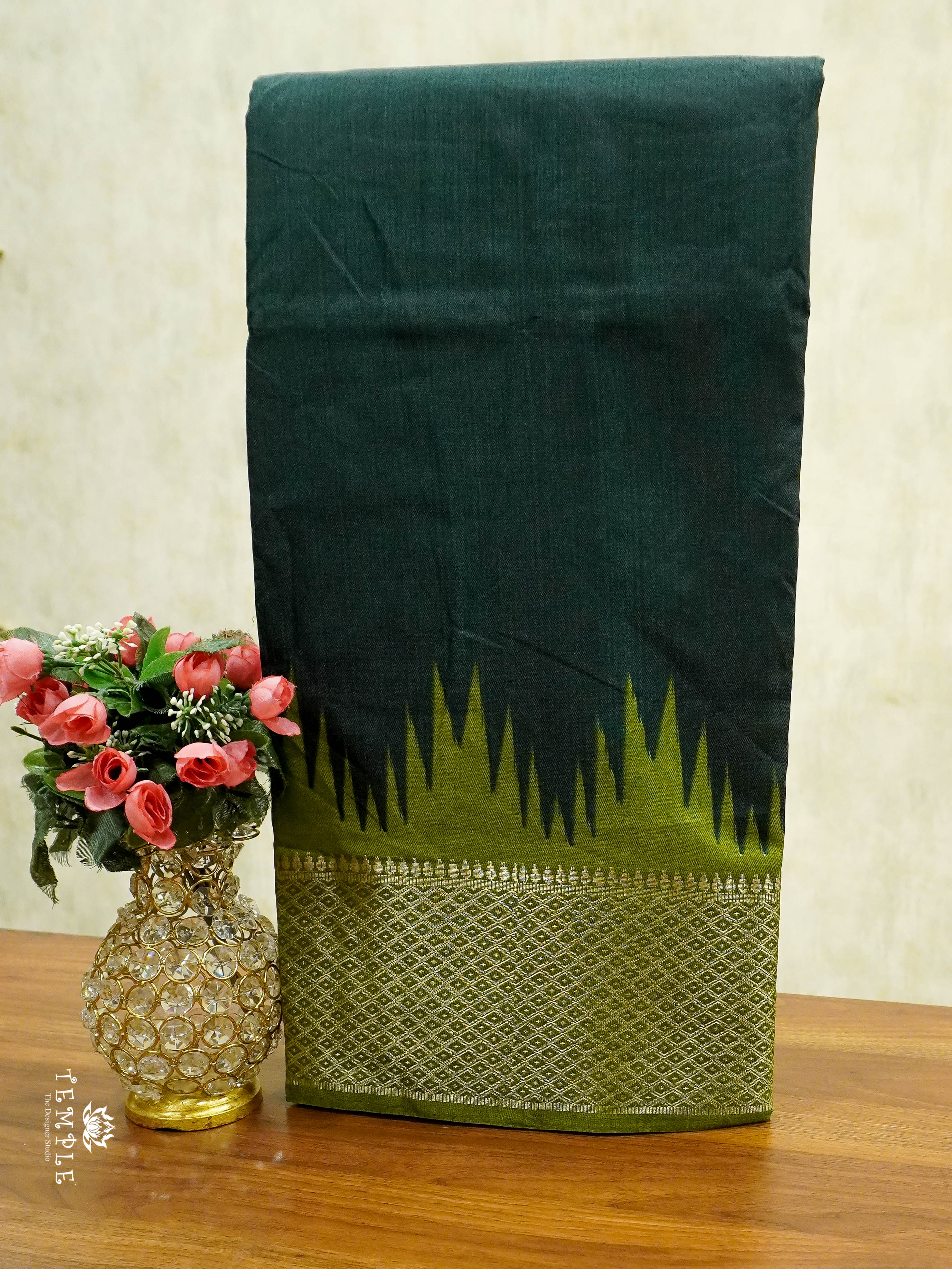 Dola Silk Saree With Temple Border | TTDS1496 | Merry Deals | PRE BOOKING