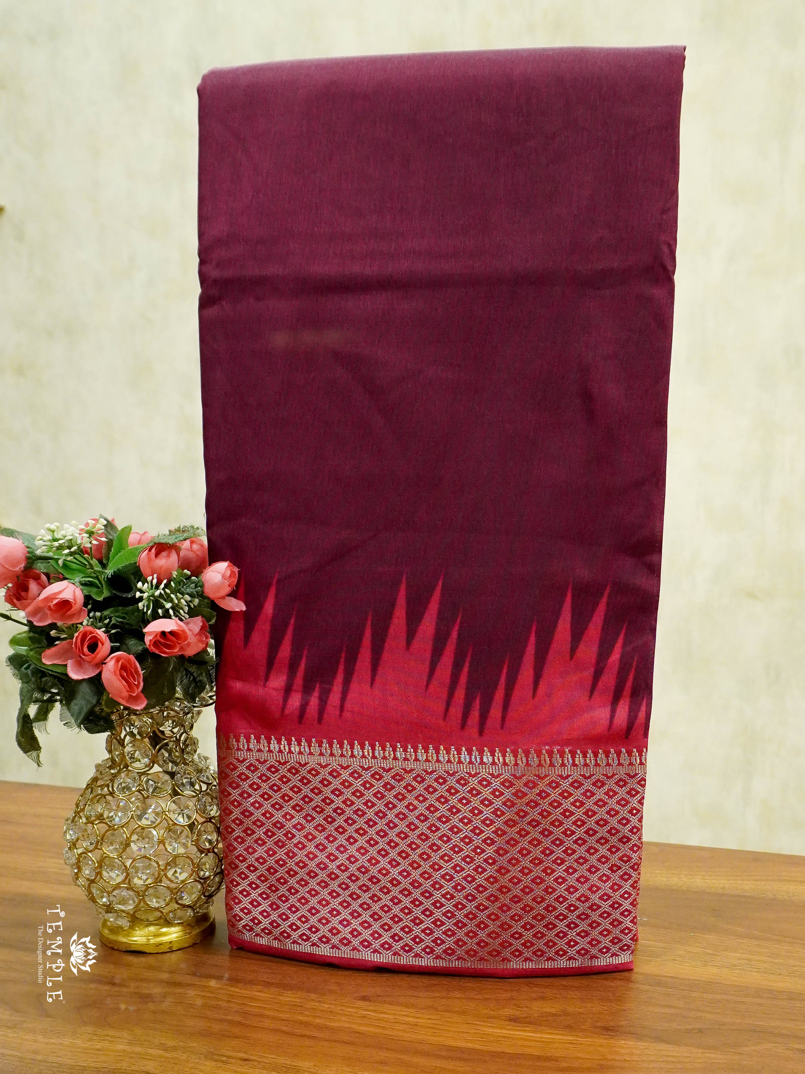 Dola Silk Saree With Temple Border | TTDS1496 | Merry Deals | PRE BOOKING