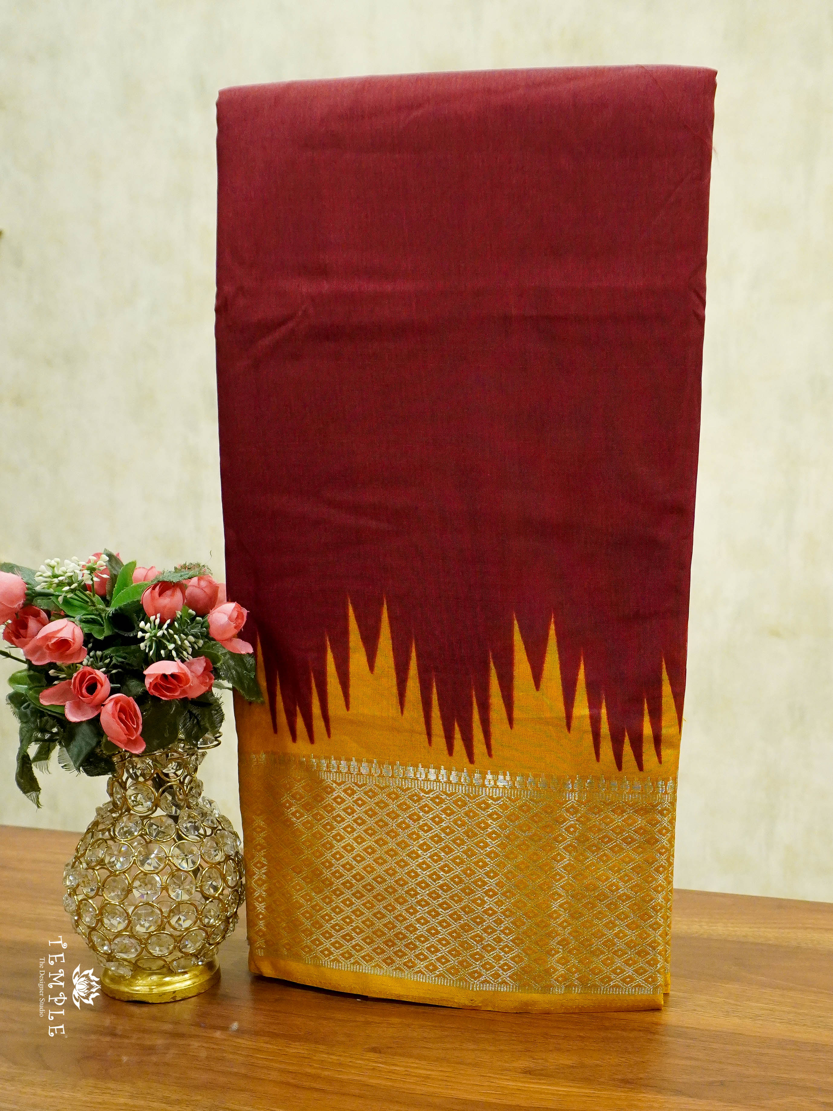 Dola Silk Saree With Temple Border | TTDS1496 | Merry Deals | PRE BOOKING