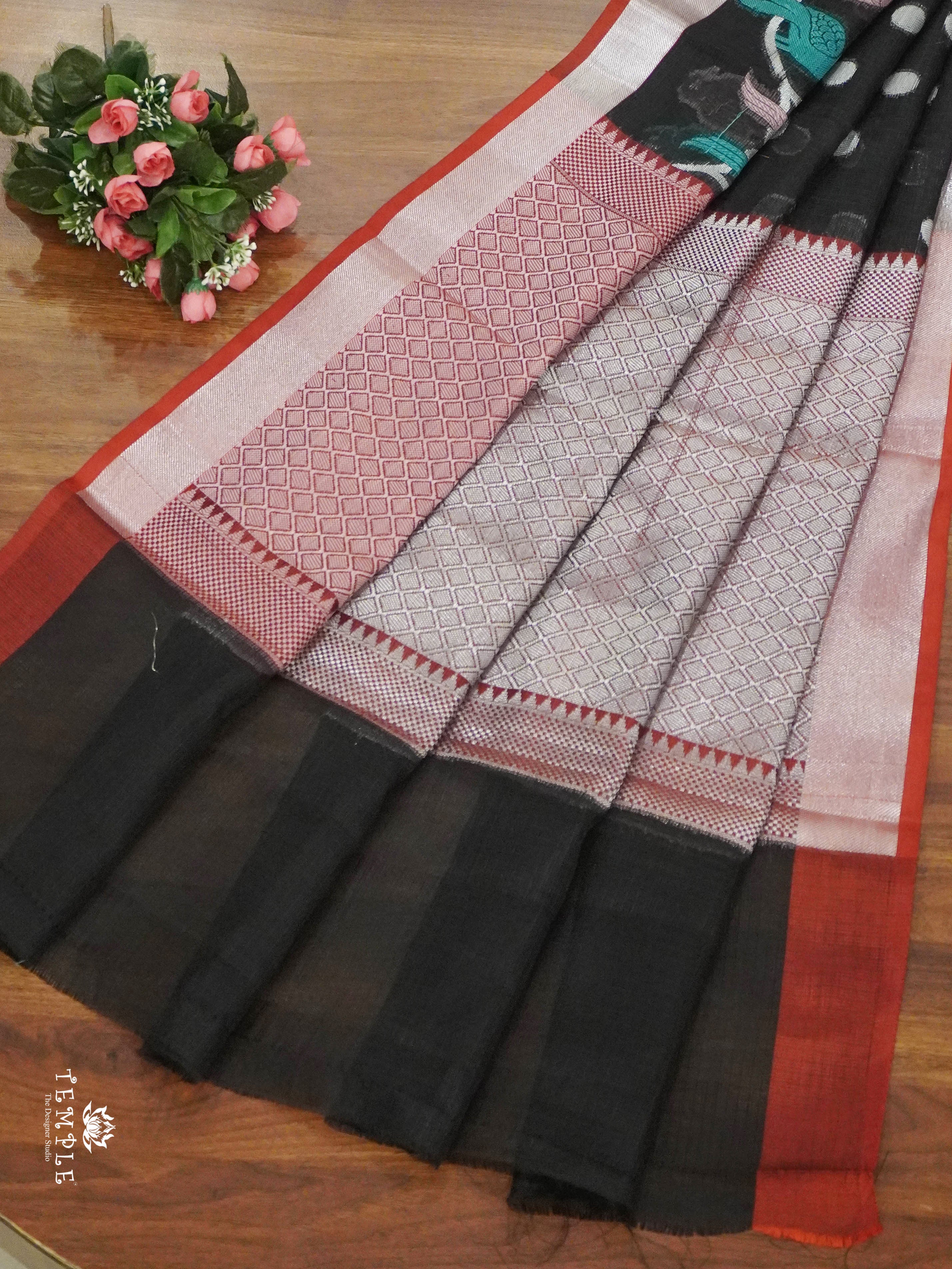 Zari Kota Saree With Bird Motif | TTDS1515  | Merry Deals