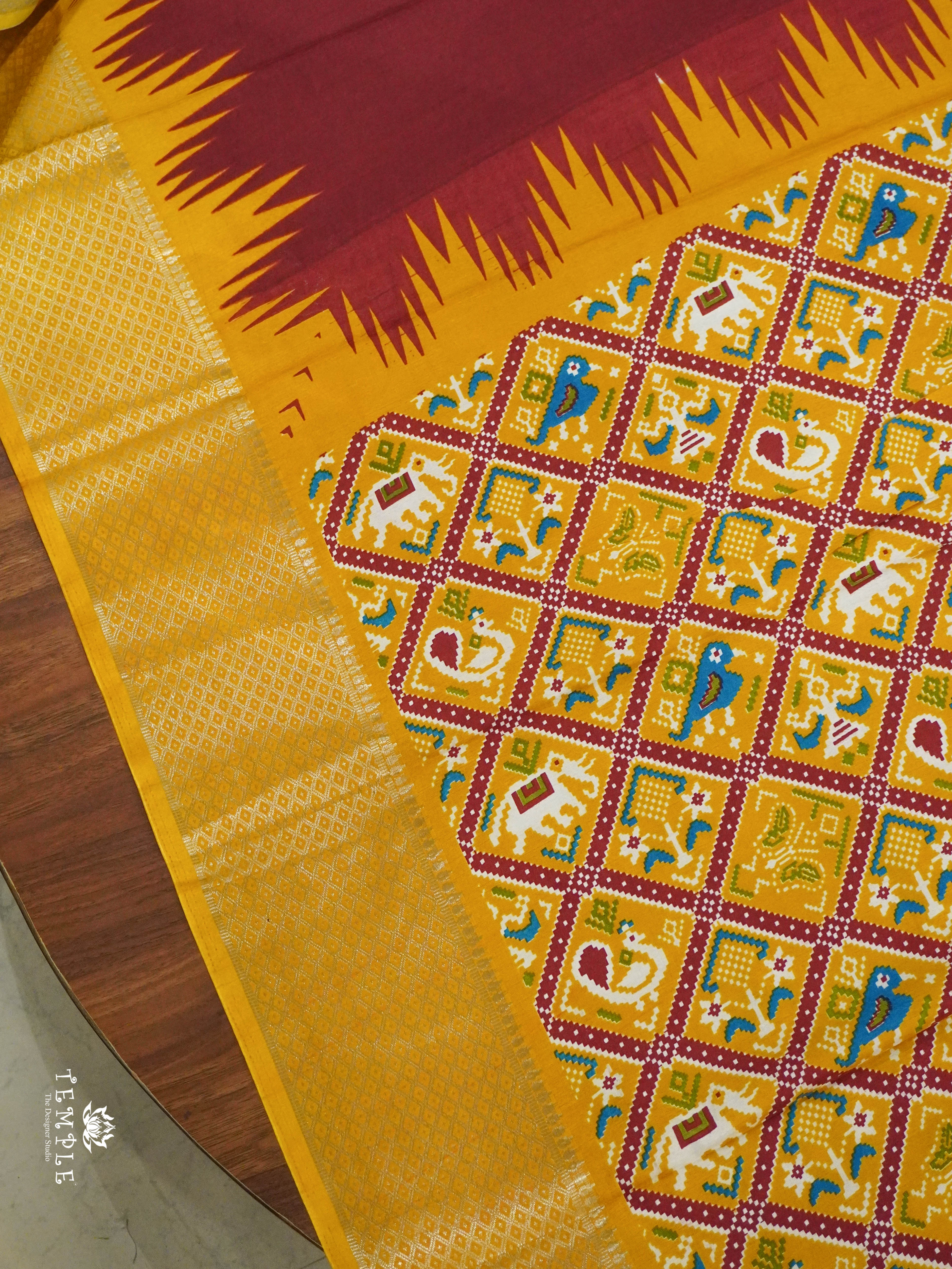 Dola Silk Saree With Temple Border | TTDS1496 | Merry Deals | PRE BOOKING