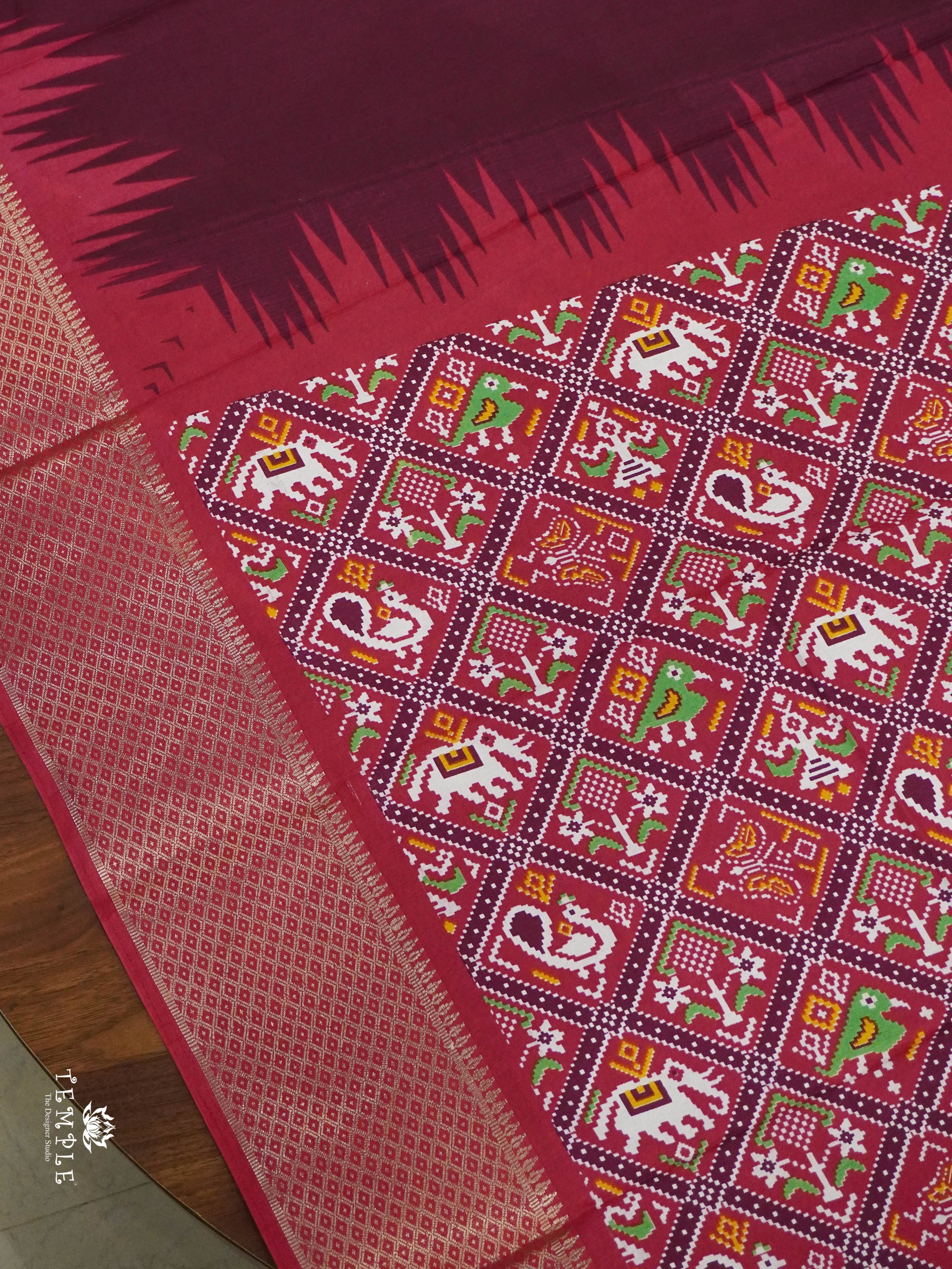 Dola Silk Saree With Temple Border | TTDS1496 | Merry Deals | PRE BOOKING