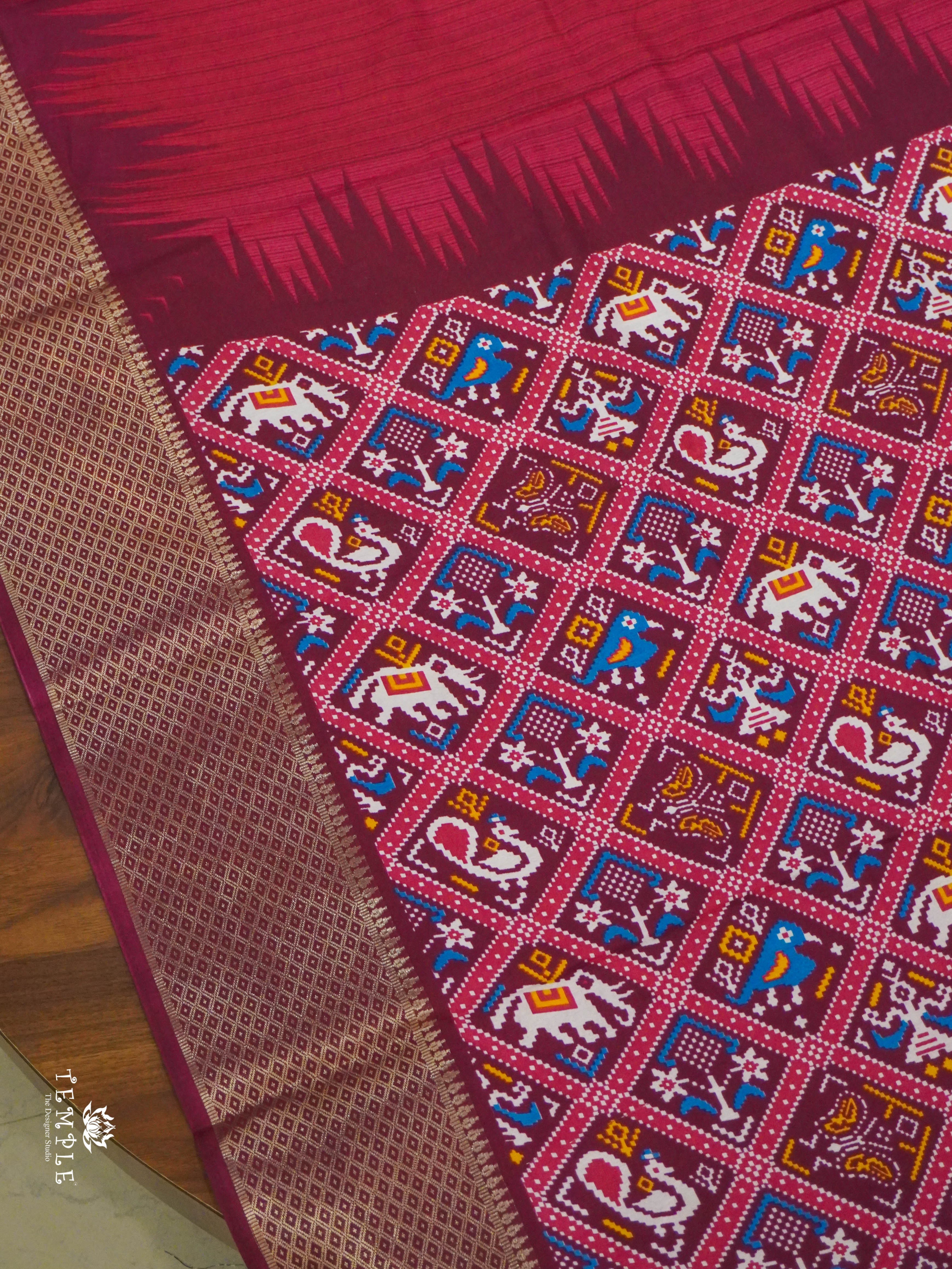 Dola Silk Saree With Temple Border | TTDS1496 | Merry Deals | PRE BOOKING