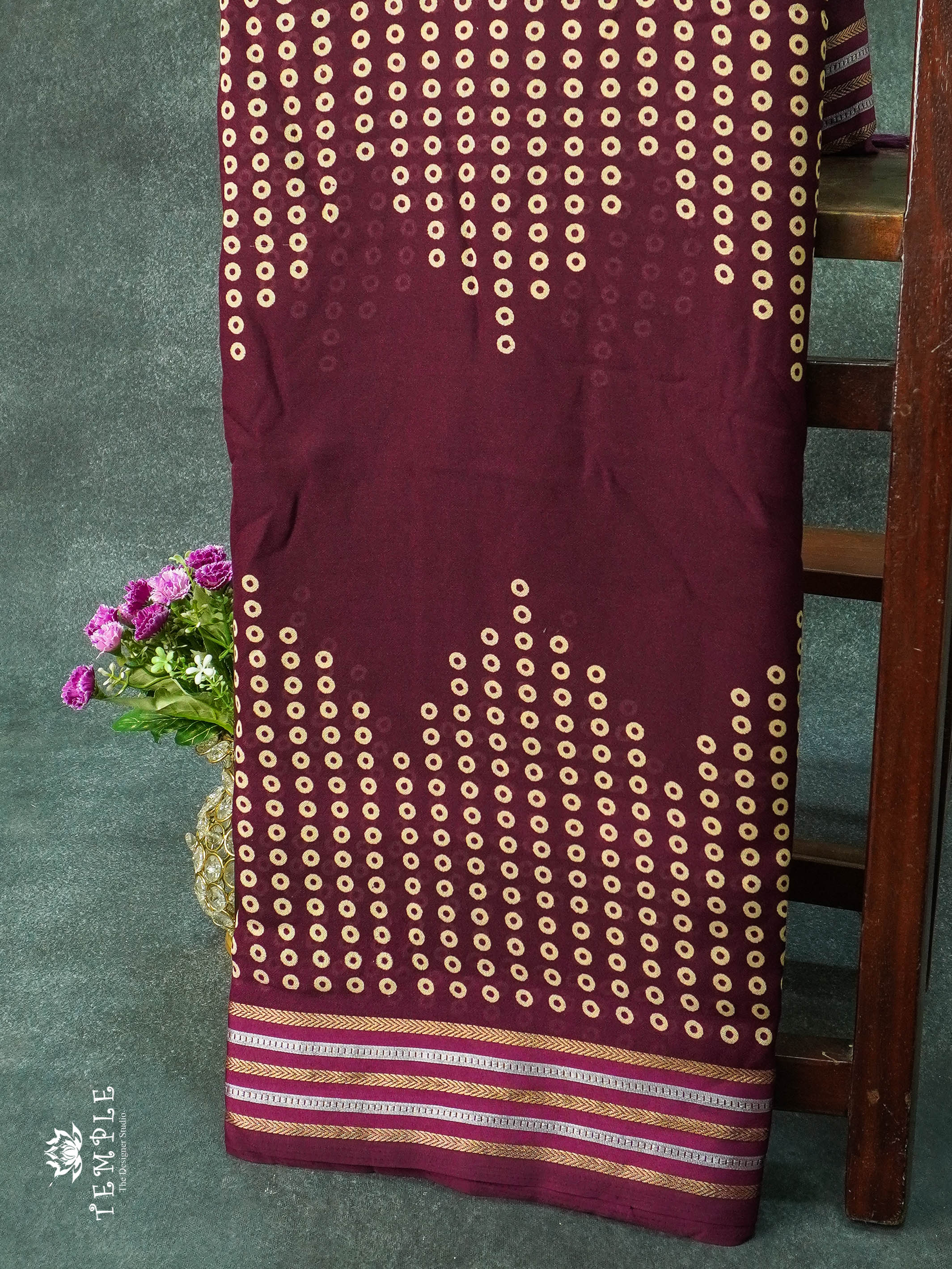 Georgette Saree (Jamun Colour) | TTDS1114