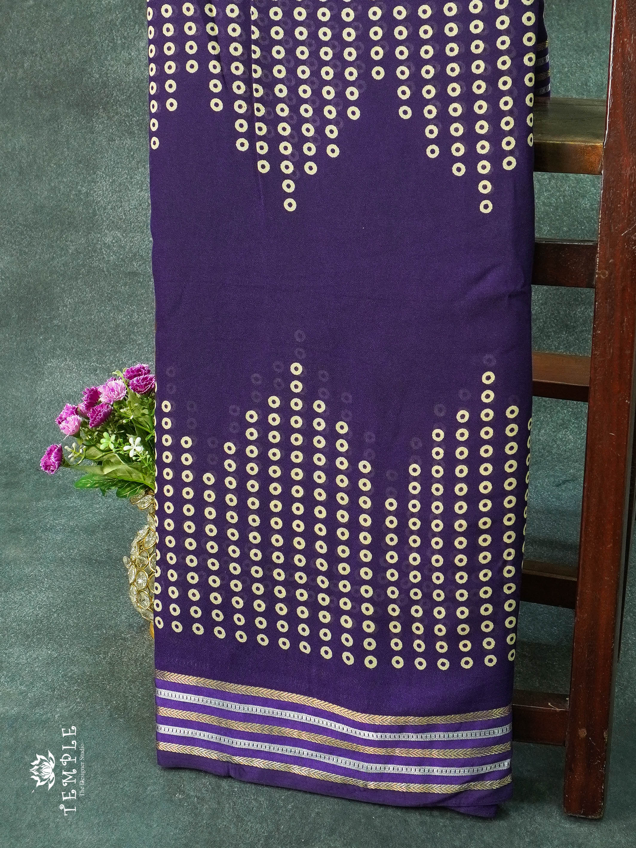 Georgette Saree (Violet) | TTDS1114