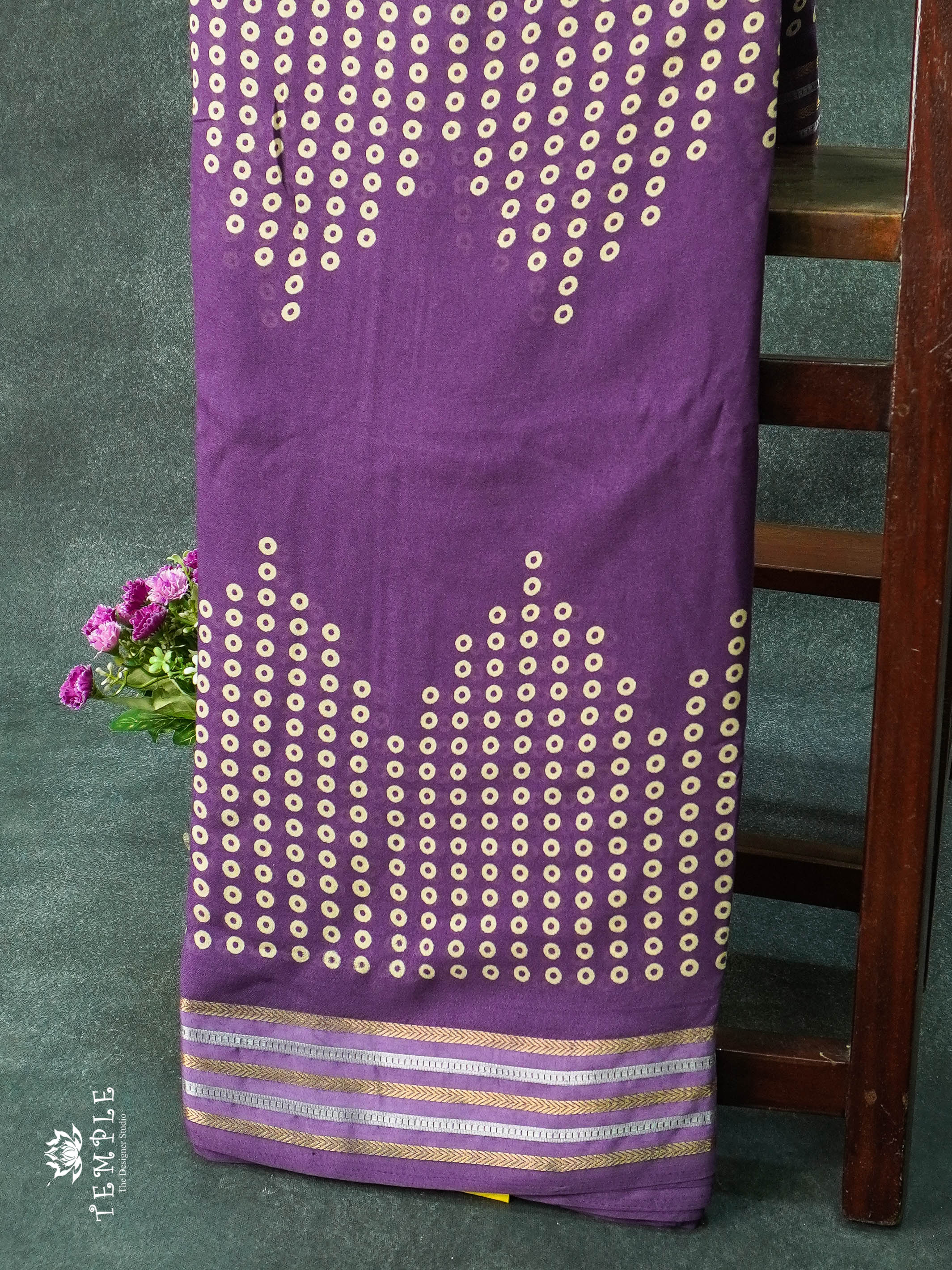 Georgette Saree (Lavender) | TTDS1114