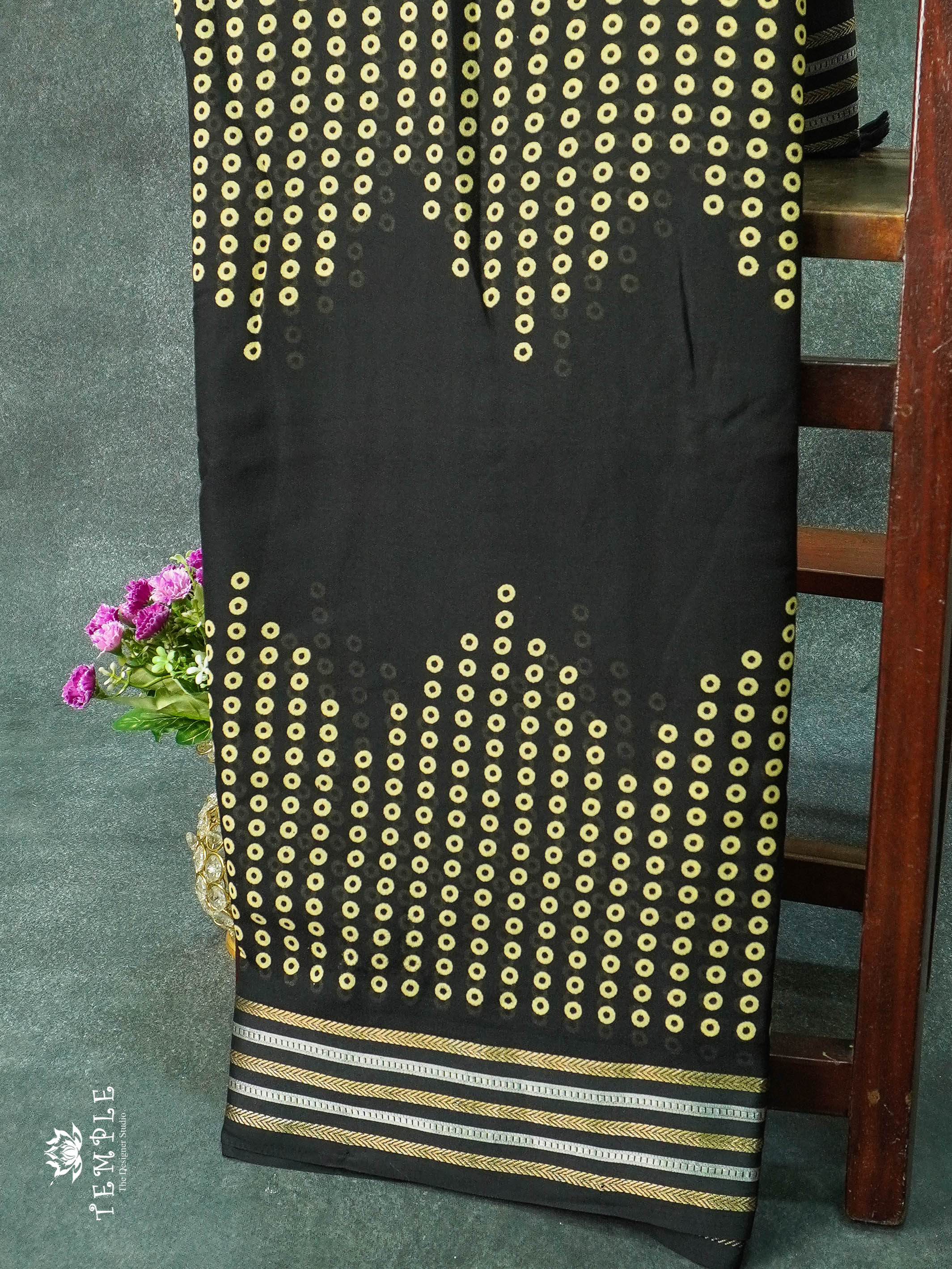 Georgette Saree (Black) | TTDS1114