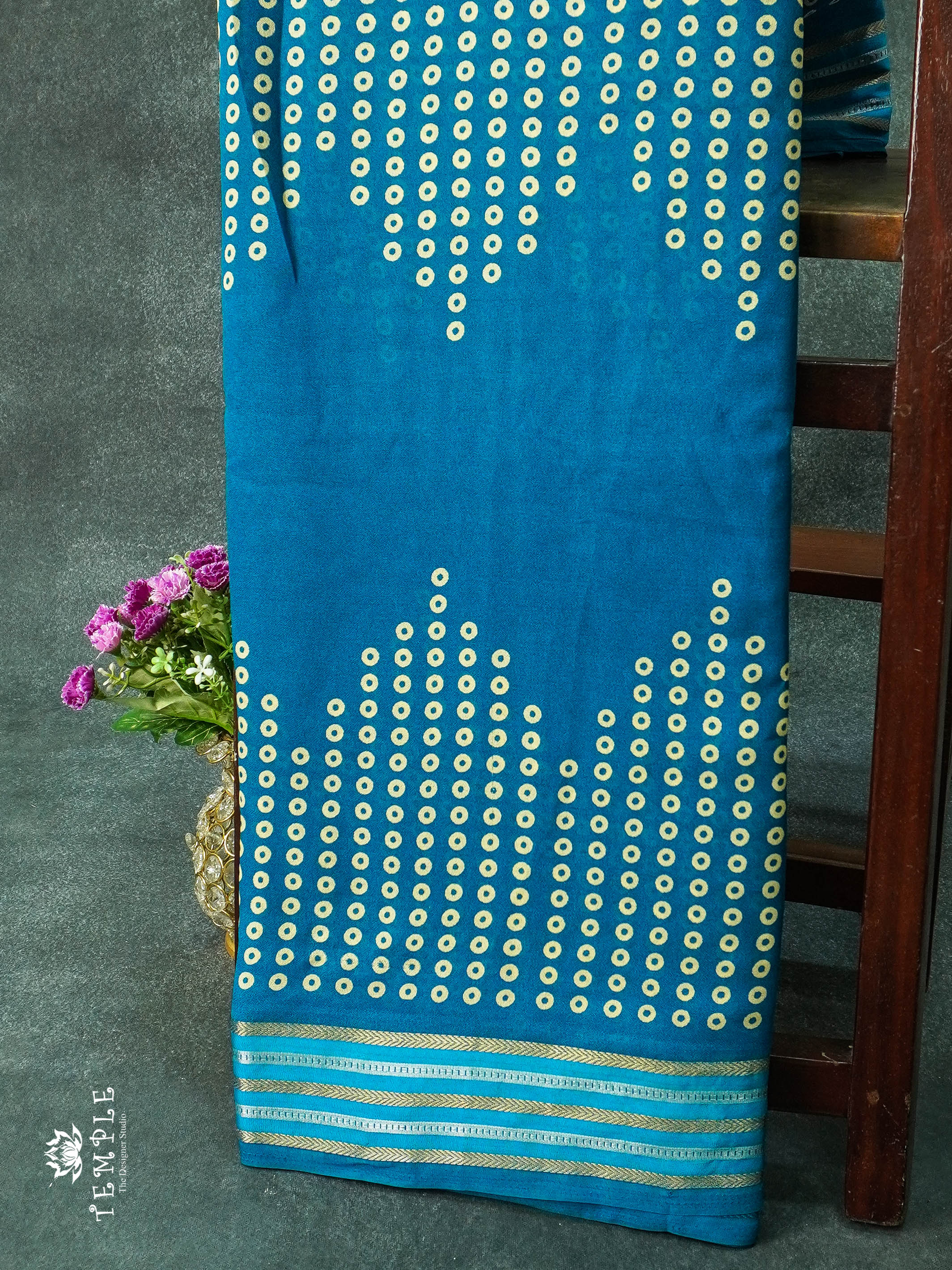 Georgette Saree (Blue) | TTDS1114