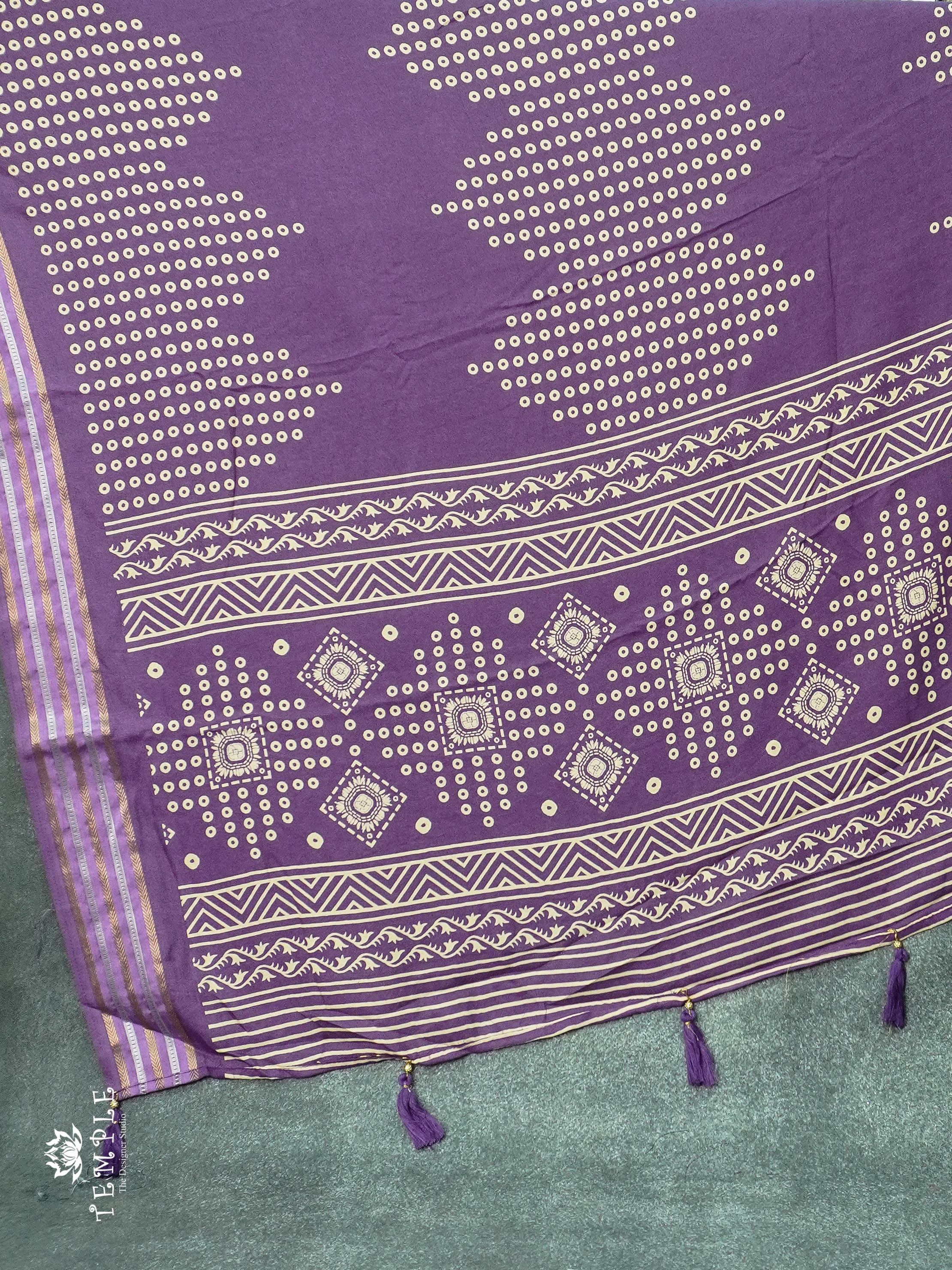 Georgette Saree (Lavender) | TTDS1114