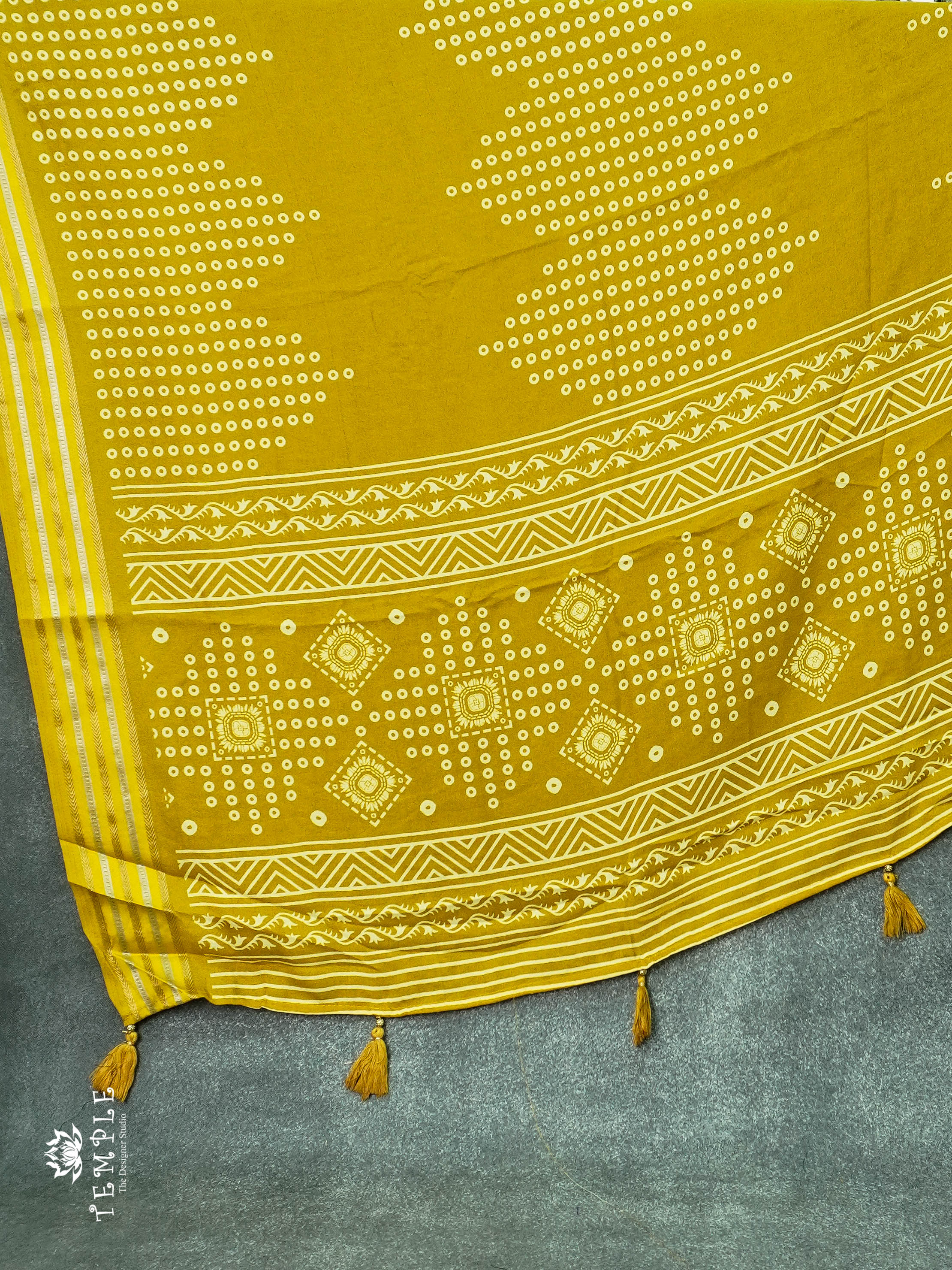 Georgette Saree (Yellow) | TTDS1114