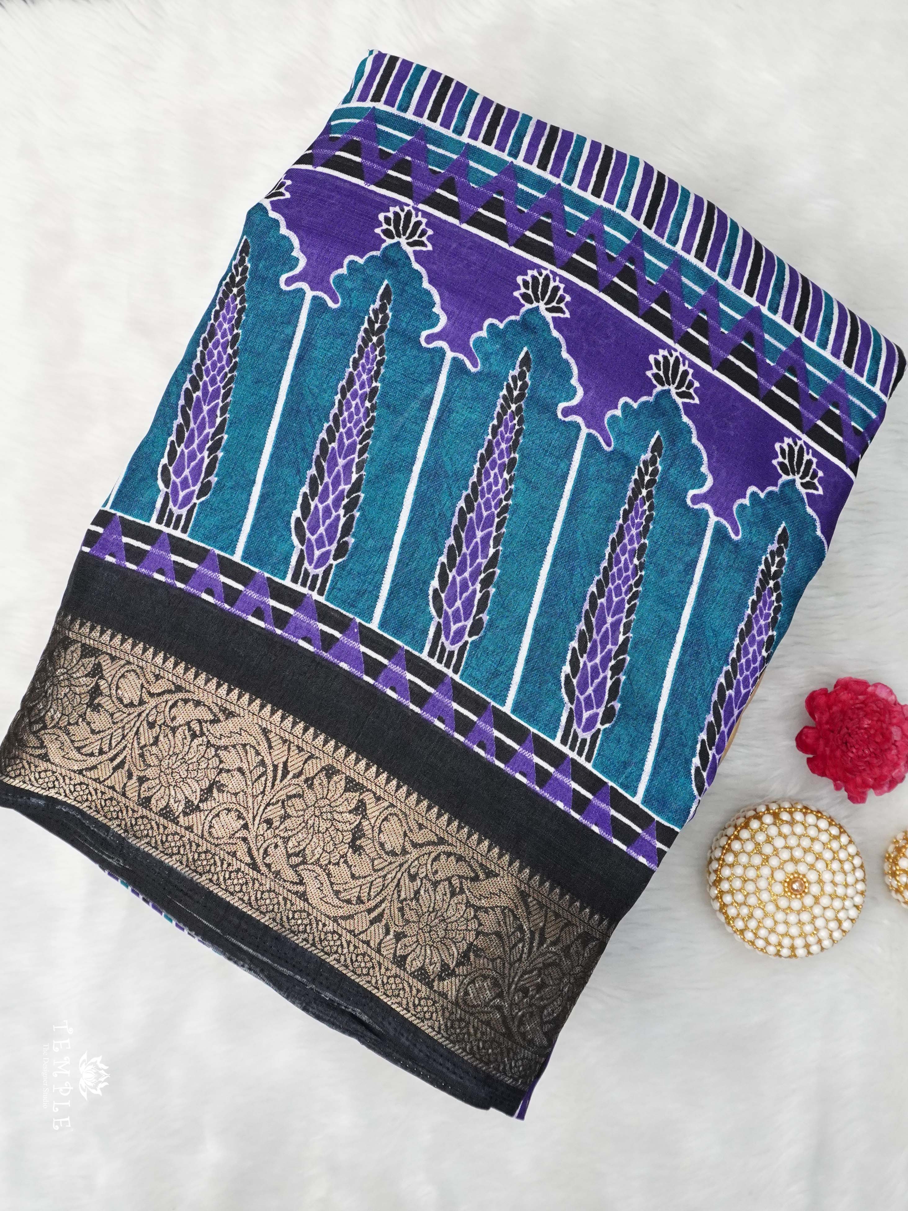 Ajrakh Printed Gaji Silk Saree | TTDS2030