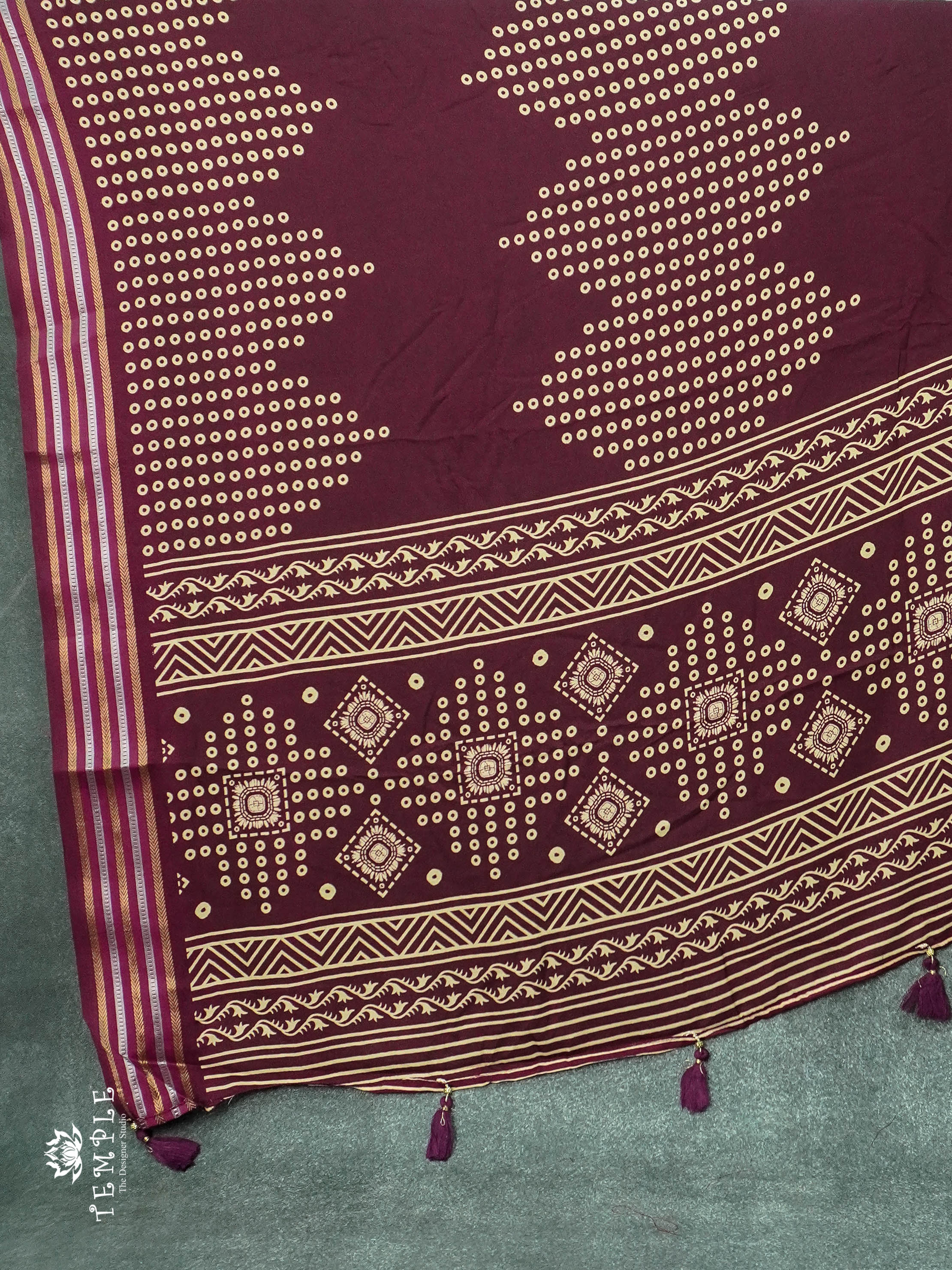 Georgette Saree (Jamun Colour) | TTDS1114