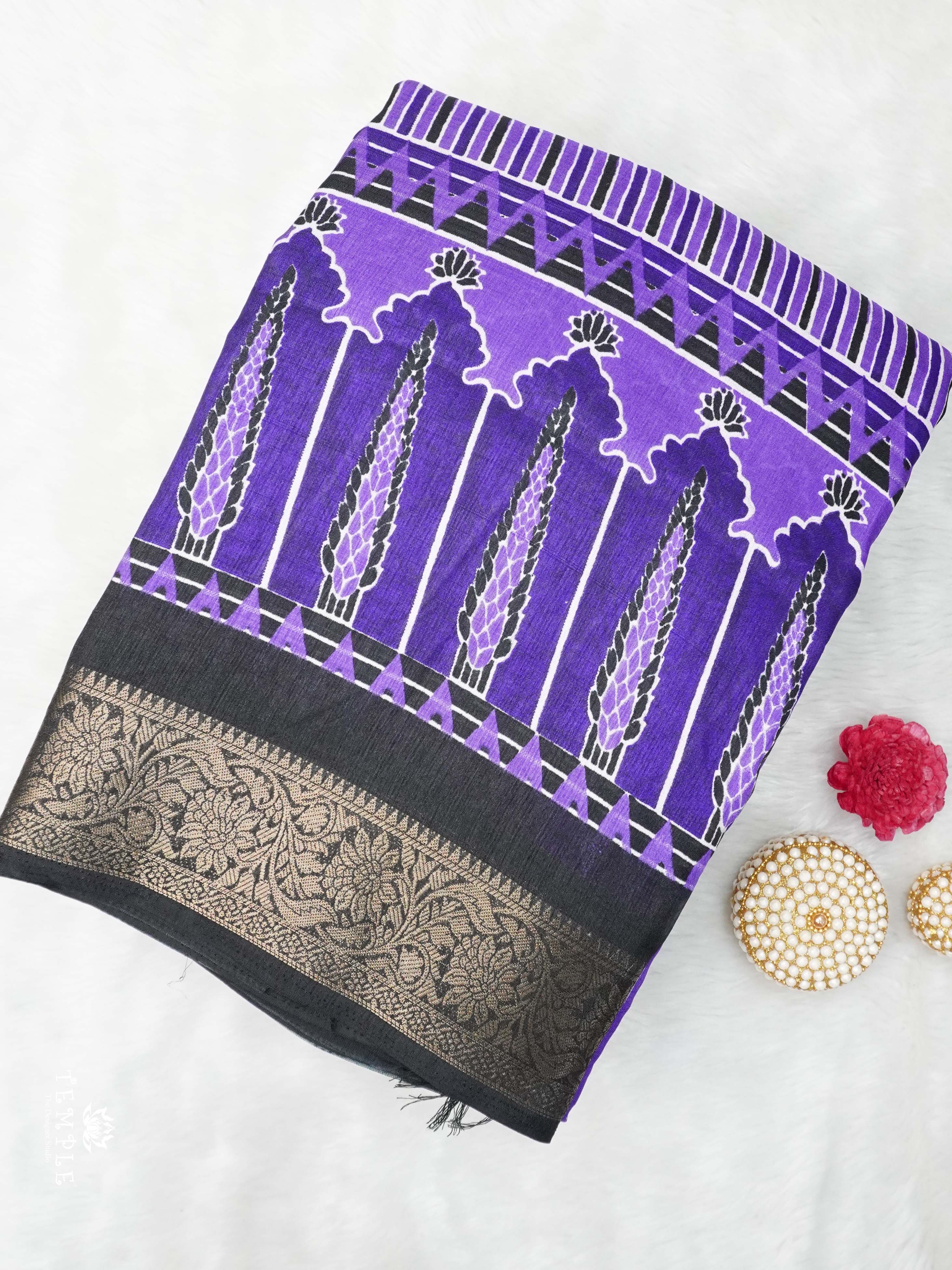 Ajrakh Printed Gaji Silk Saree | TTDS2030