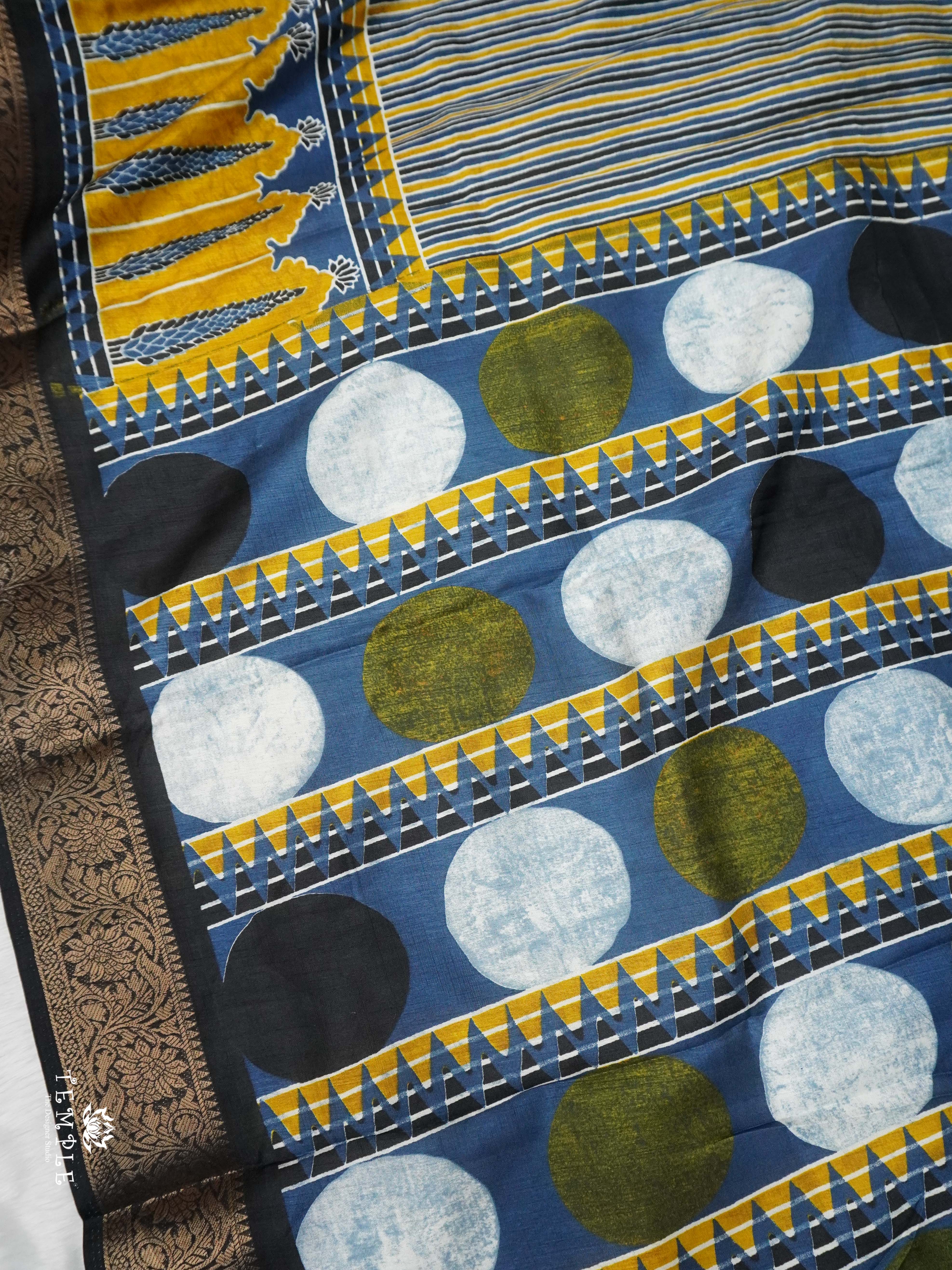 Ajrakh Printed Gaji Silk Saree | TTDS2030