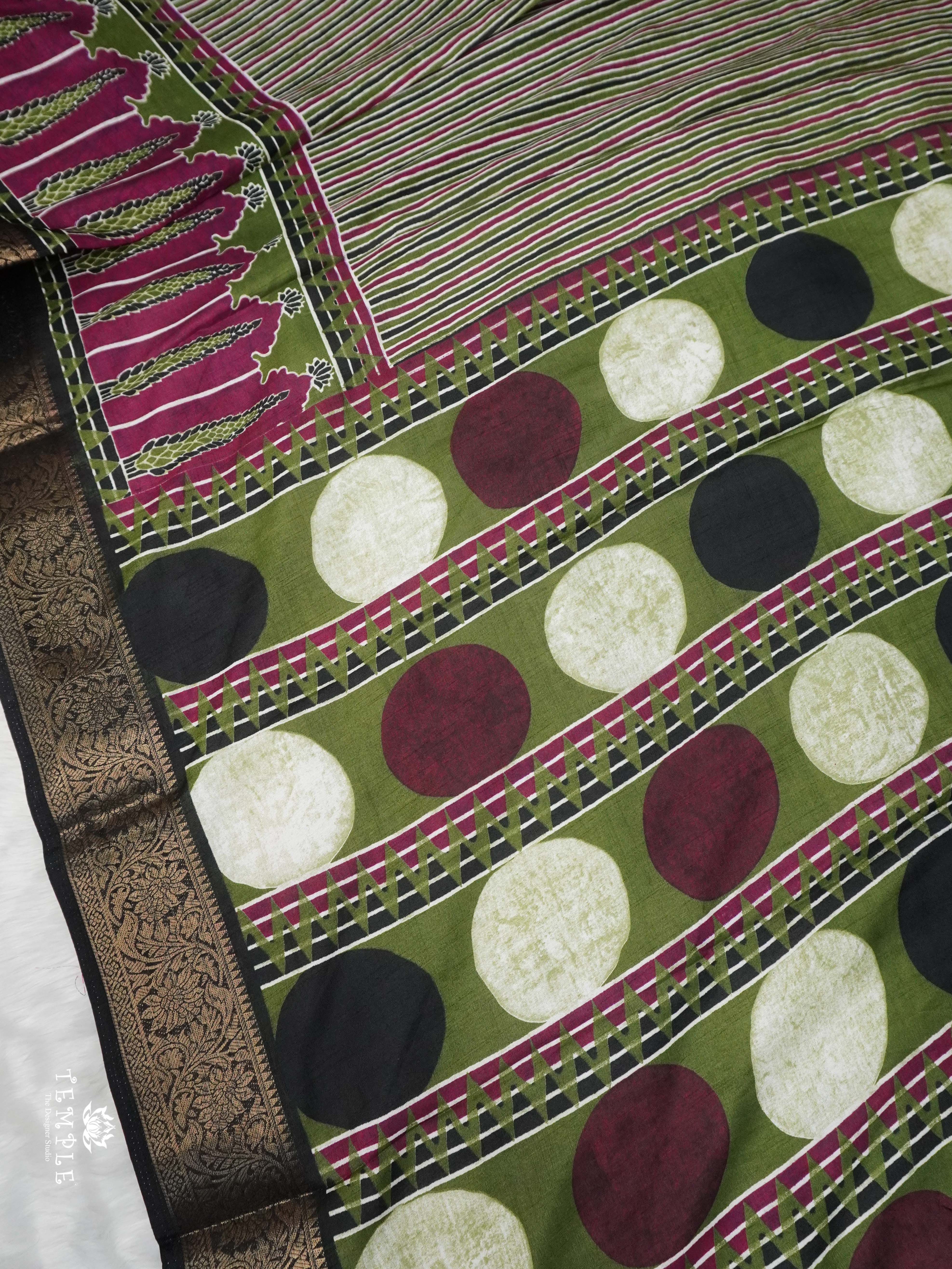 Ajrakh Printed Gaji Silk Saree | TTDS2030