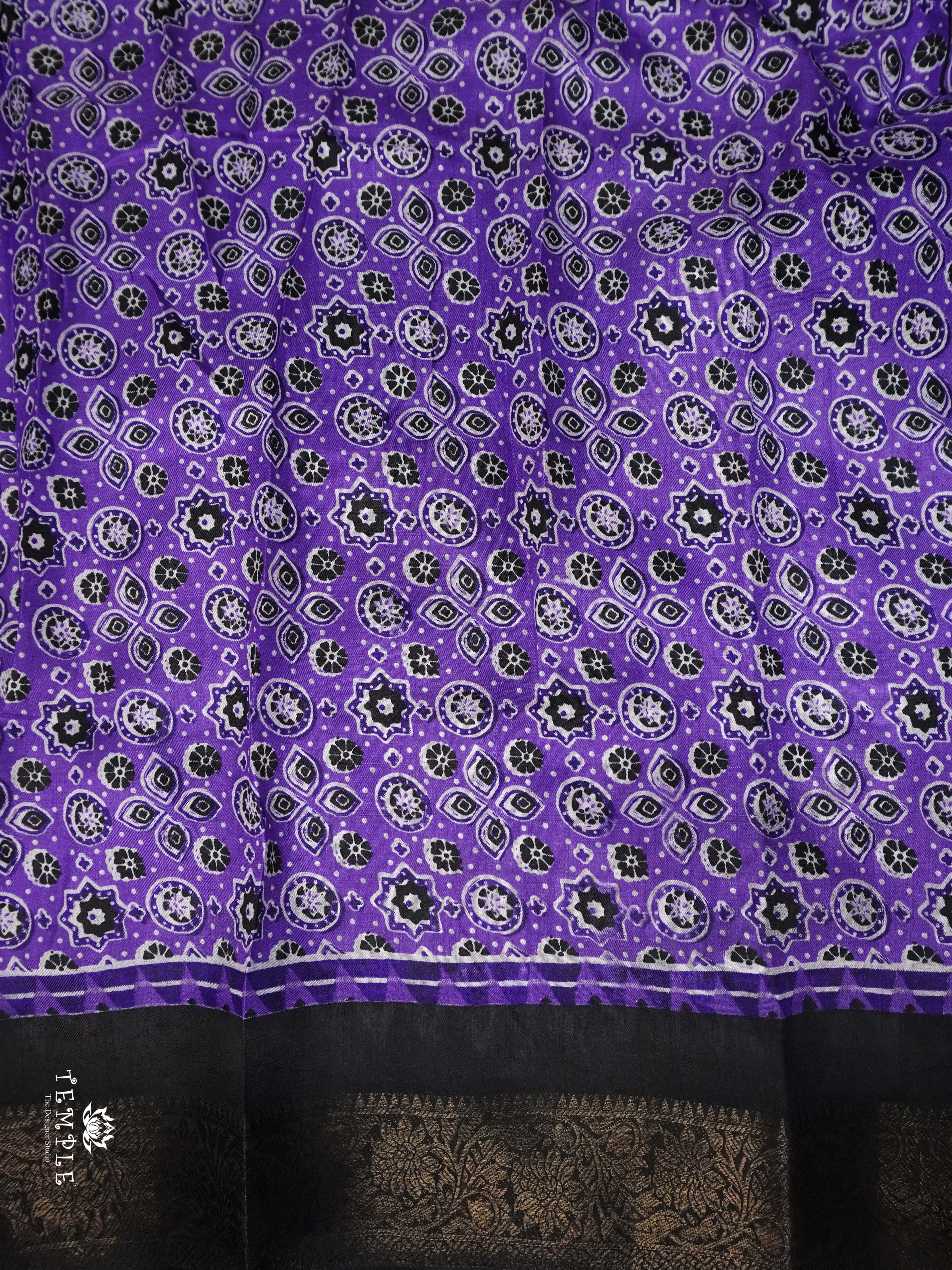 Ajrakh Printed Gaji Silk Saree | TTDS2030