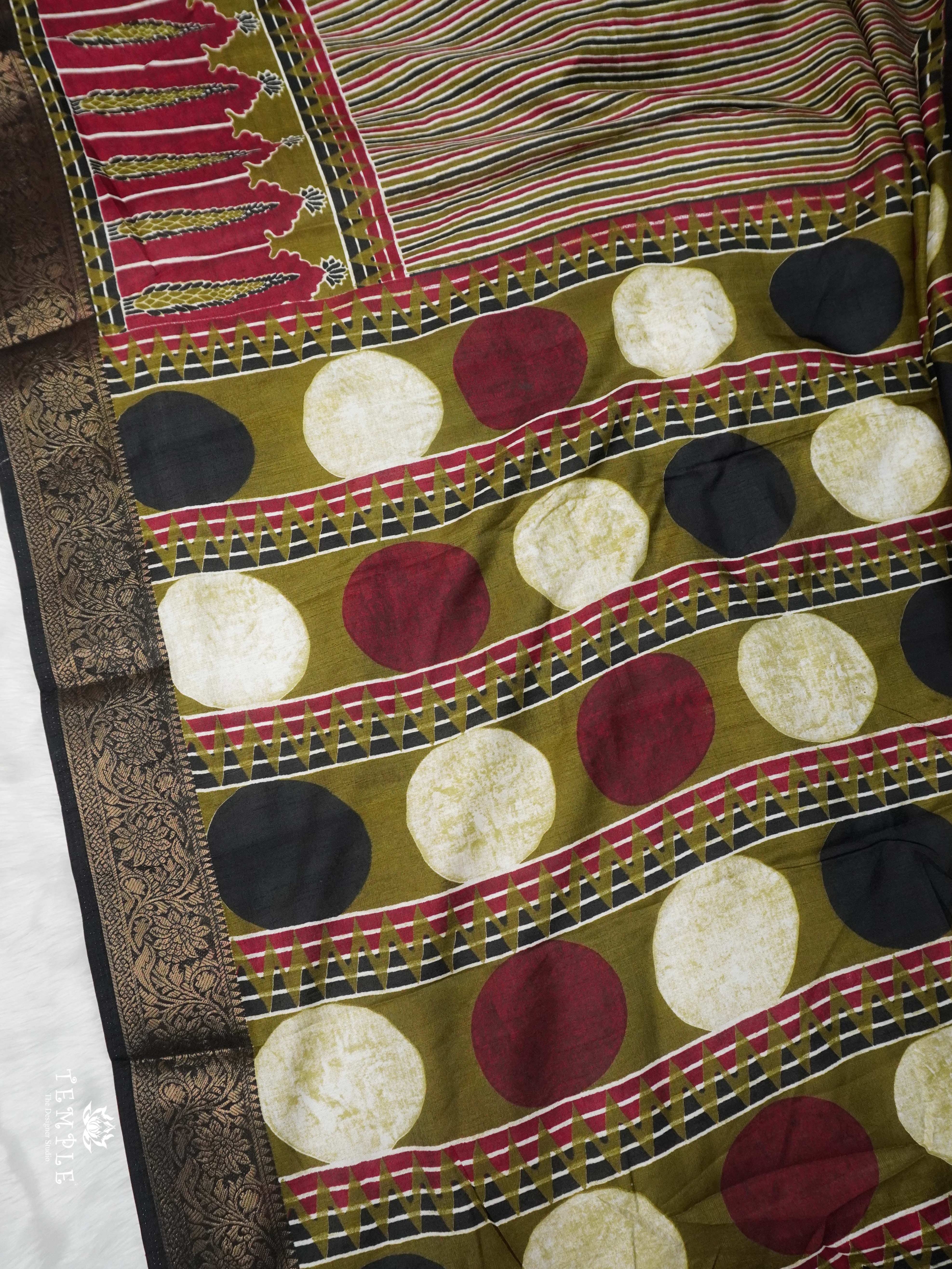 Ajrakh Printed Gaji Silk Saree | TTDS2030