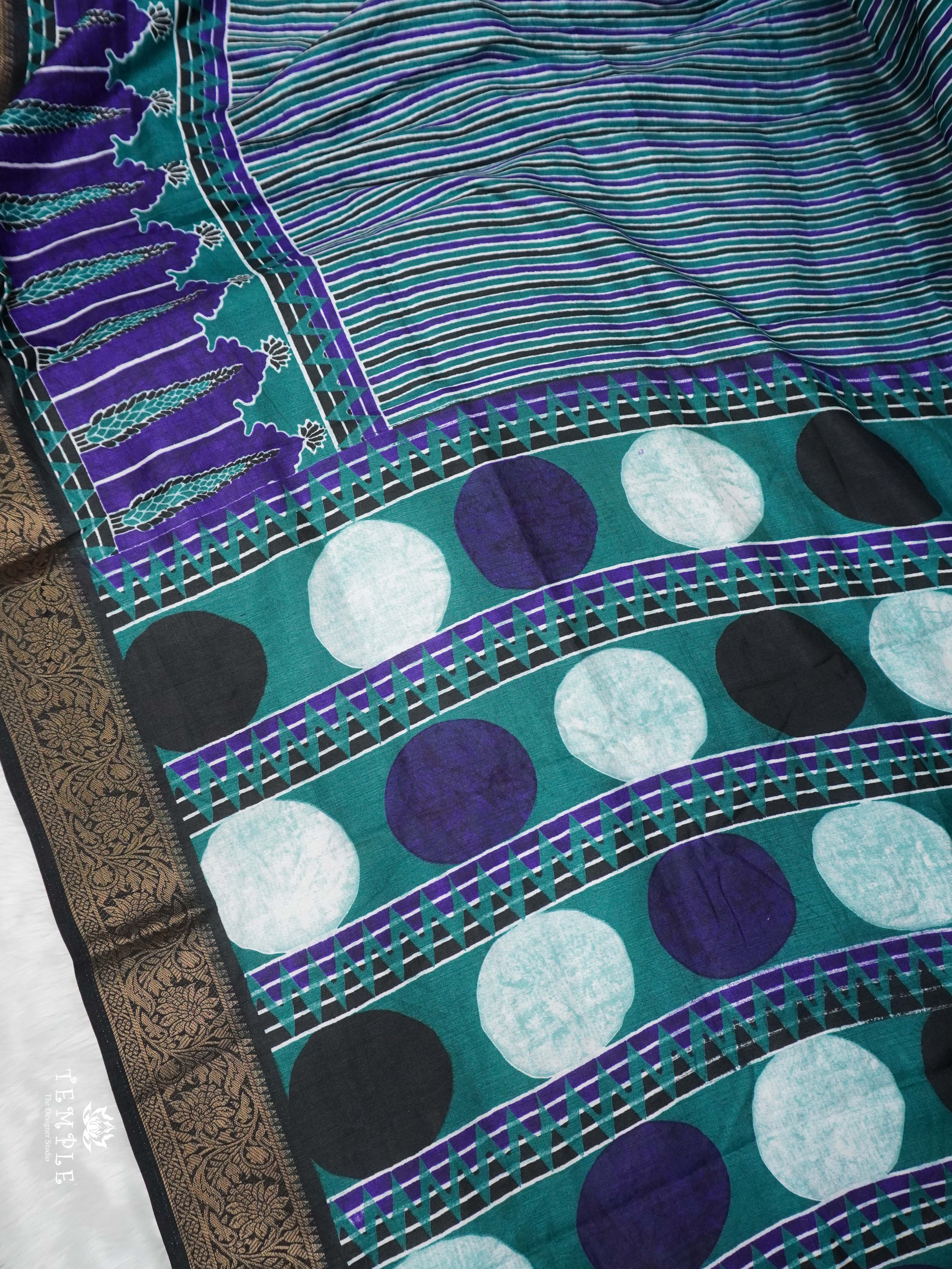 Ajrakh Printed Gaji Silk Saree | TTDS2030