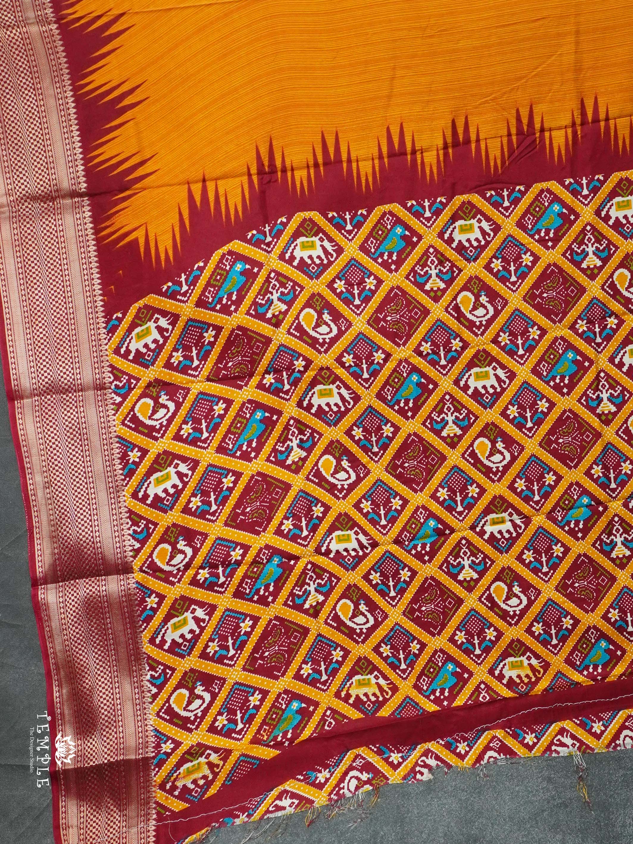 Dola Silk Saree With Temple Border | TTDS1496