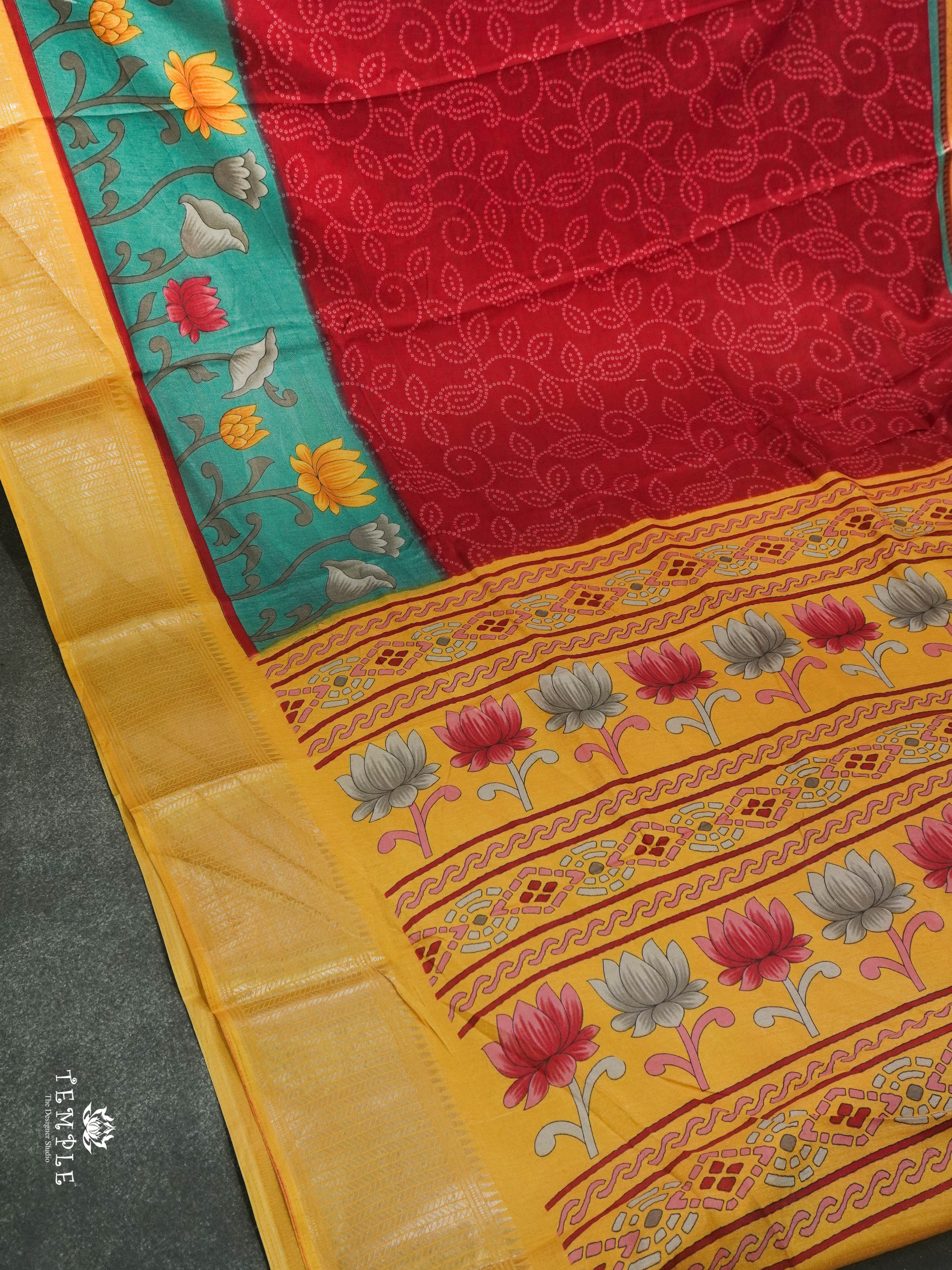 Dola Silk Saree with Bandhini Designs| TTDS1512 | Merry Deals