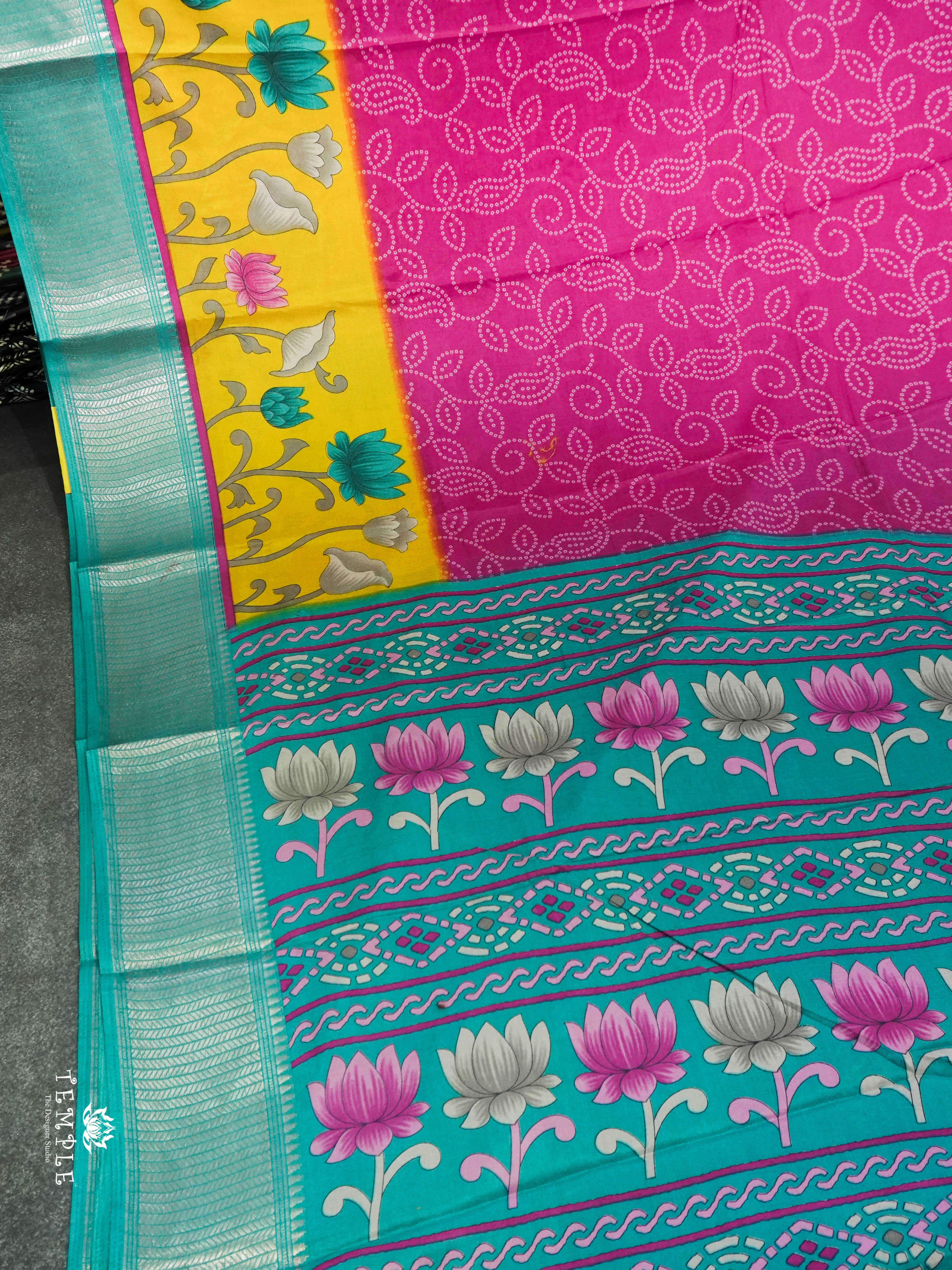 Dola Silk Saree with Bandhini Designs| TTDS1512 | Merry Deals