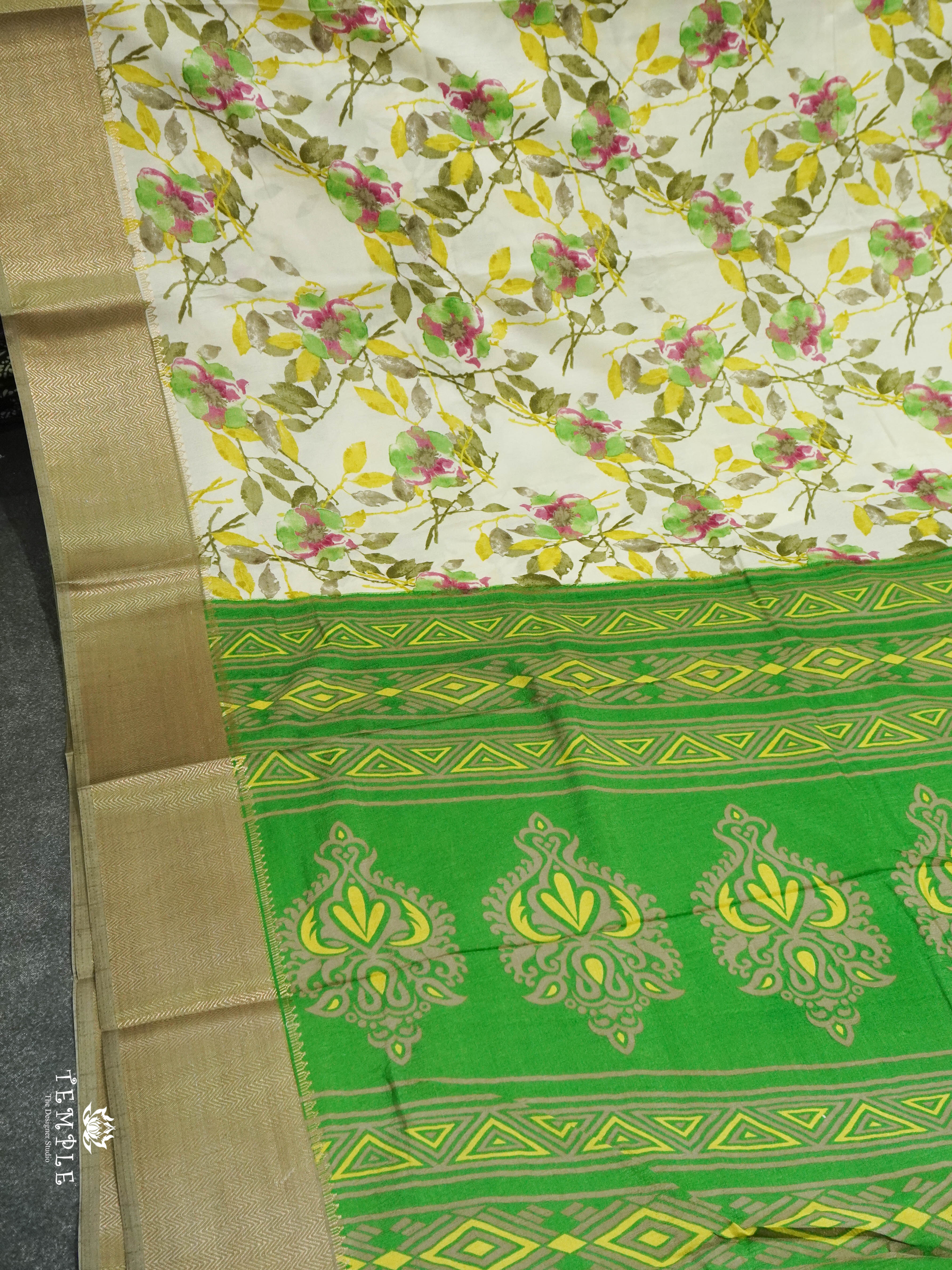 Dola Silk Saree with Floral Designs | TTDS1511 | Merry Deals