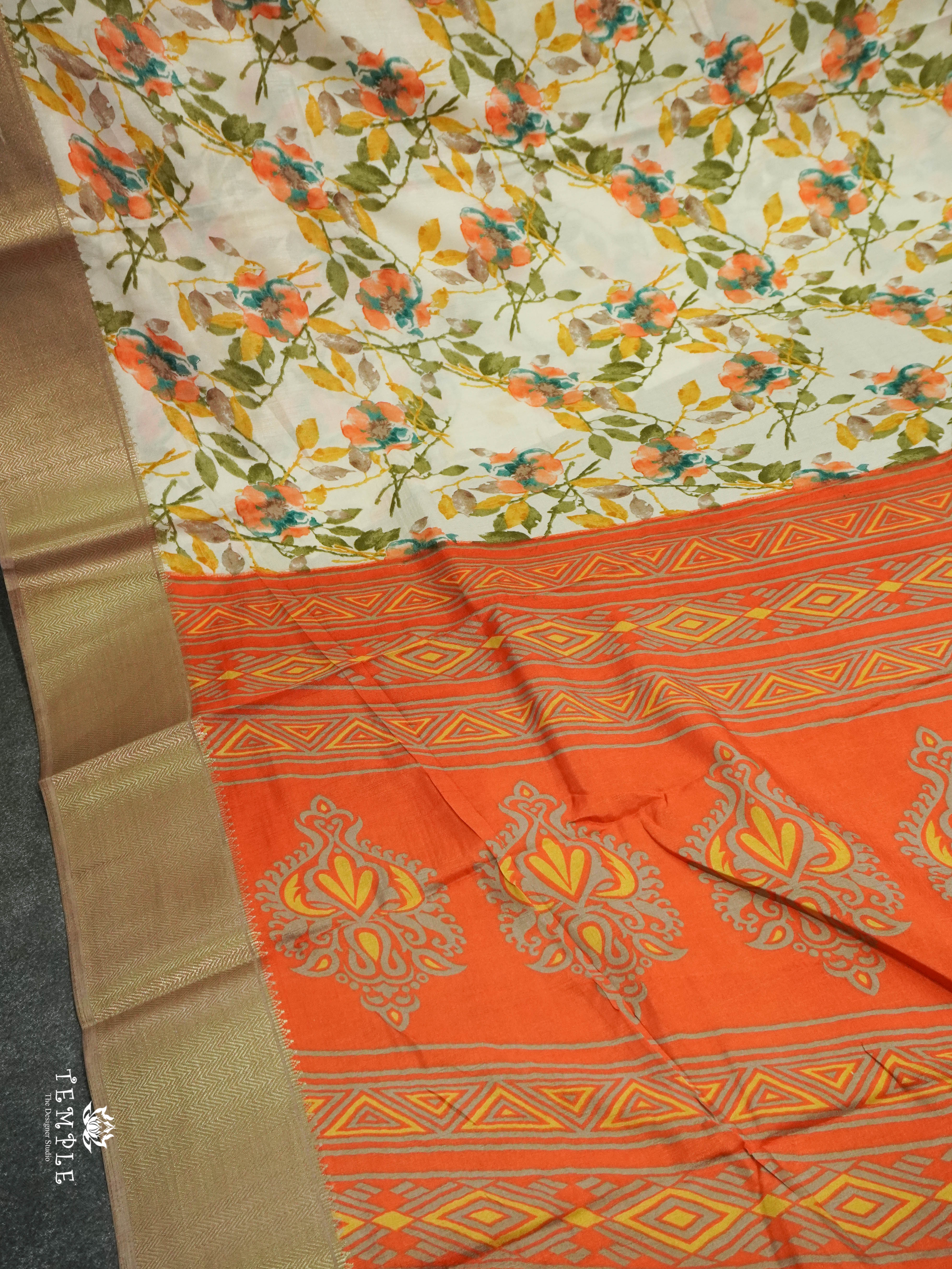 Dola Silk Saree with Floral Designs | TTDS1511 | Merry Deals