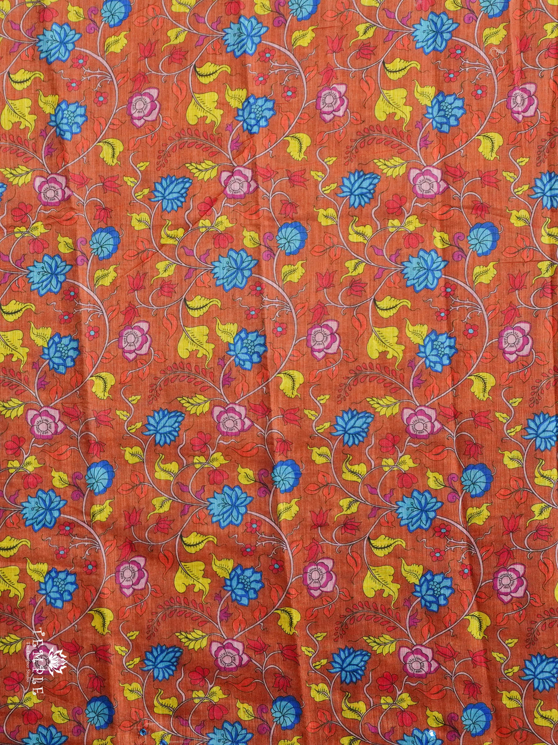 Deer Printed Linen Cotton Saree | TTDS2974