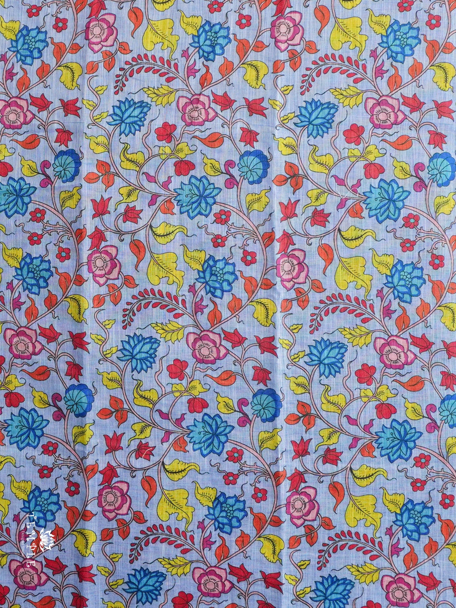 Deer Printed Linen Cotton Saree | TTDS2974