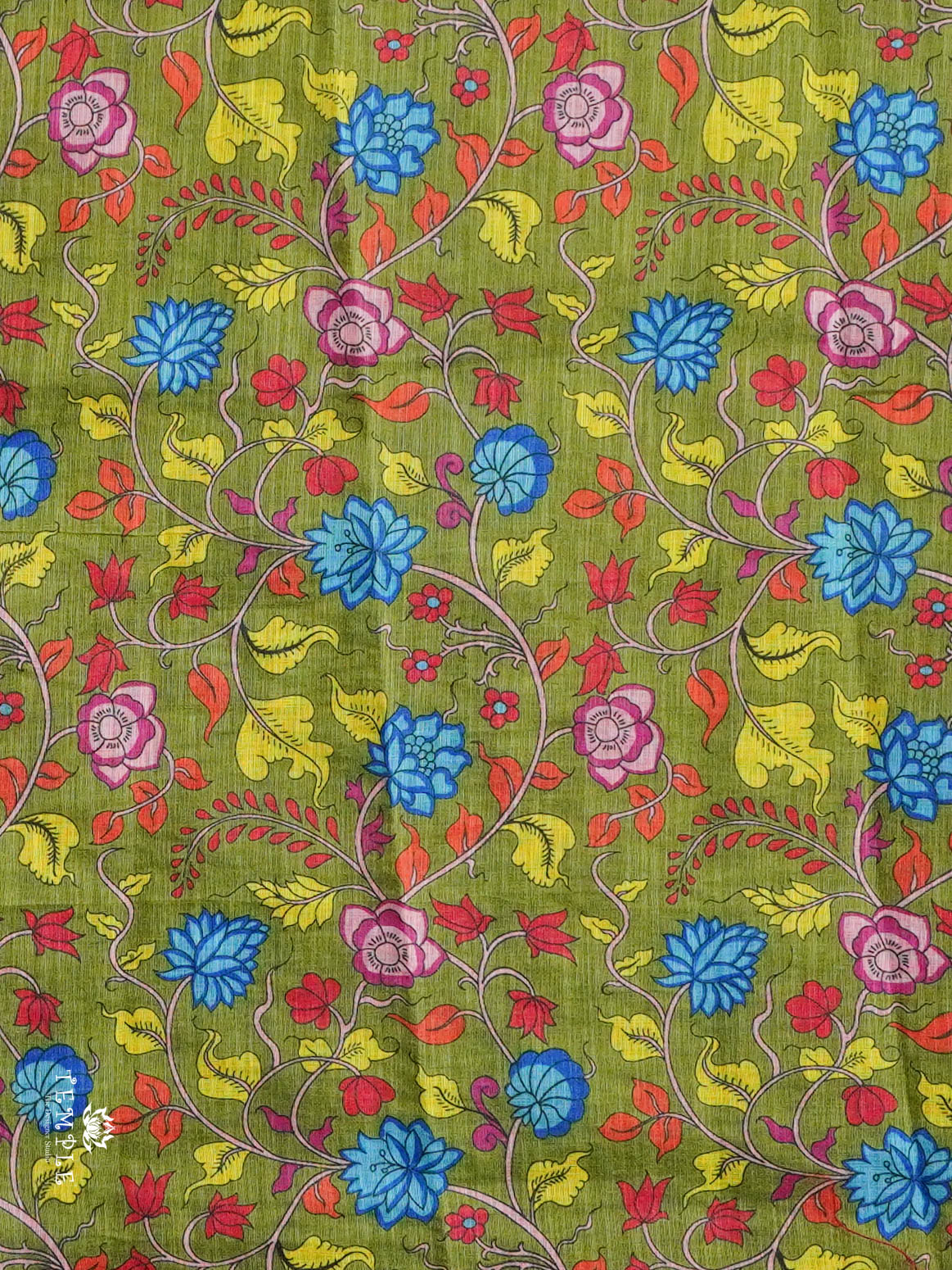 Deer Printed Linen Cotton Saree | TTDS2974