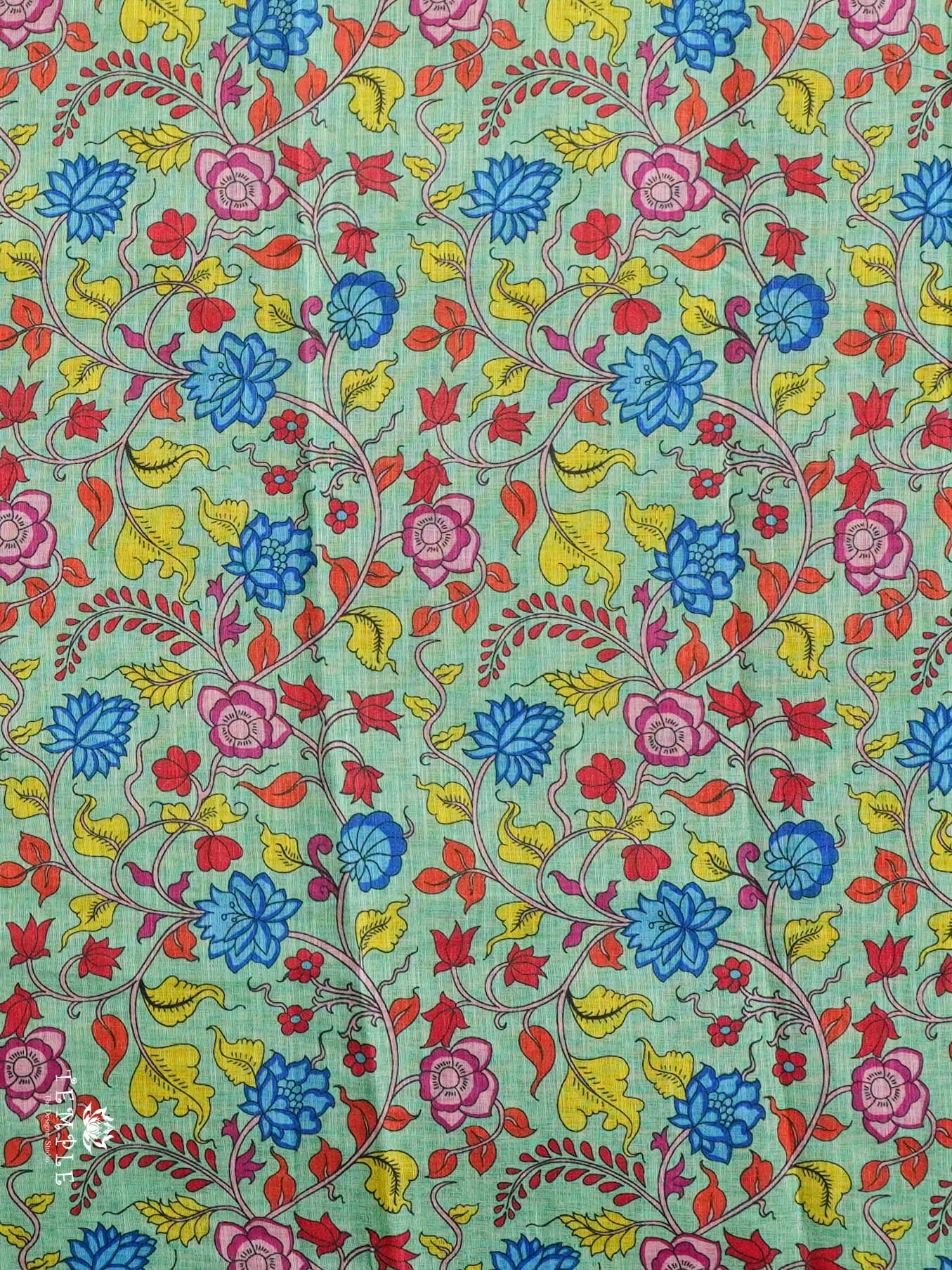 Deer Printed Linen Cotton Saree | TTDS2974