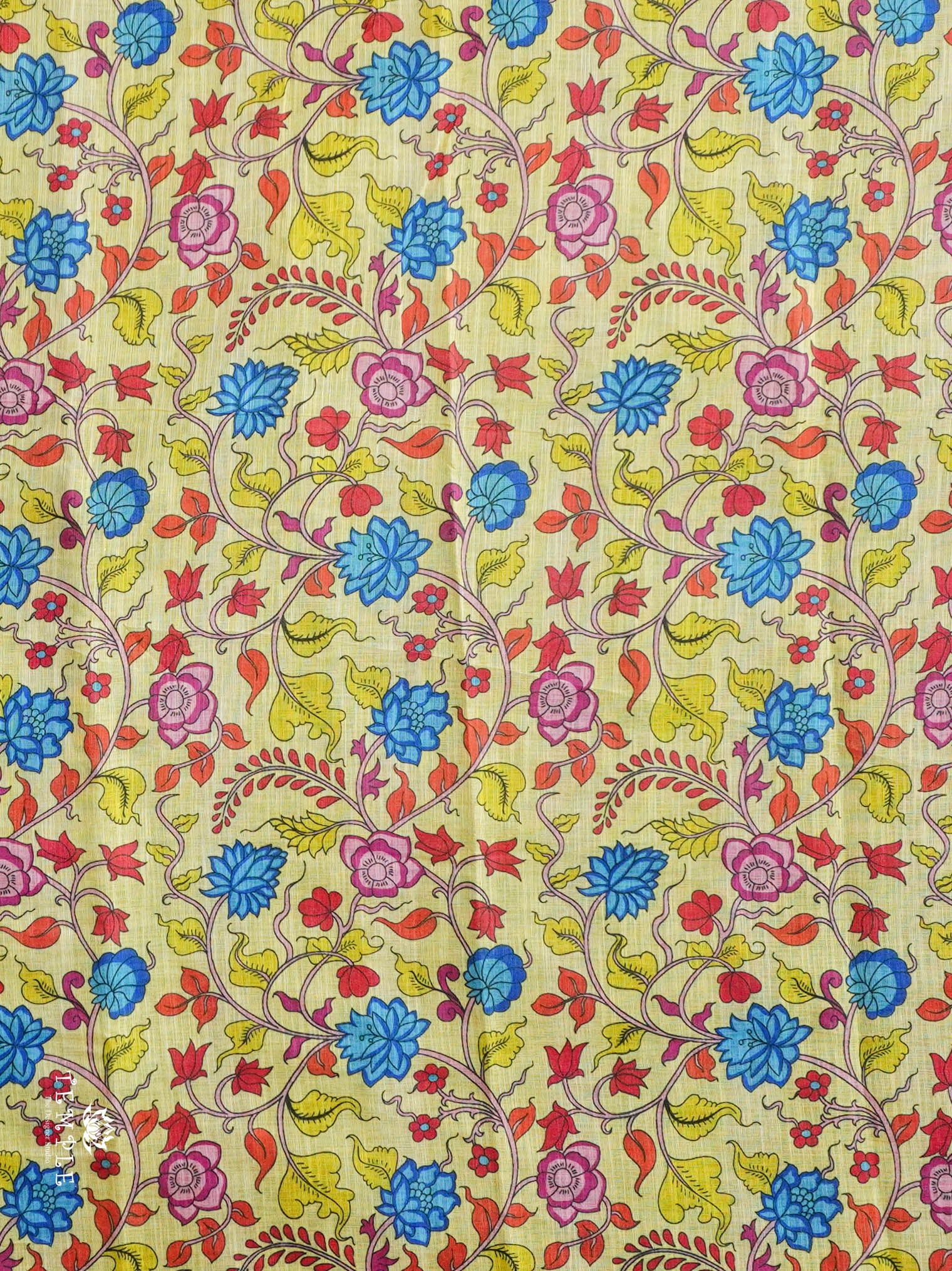 Deer Printed Linen Cotton Saree | TTDS2974