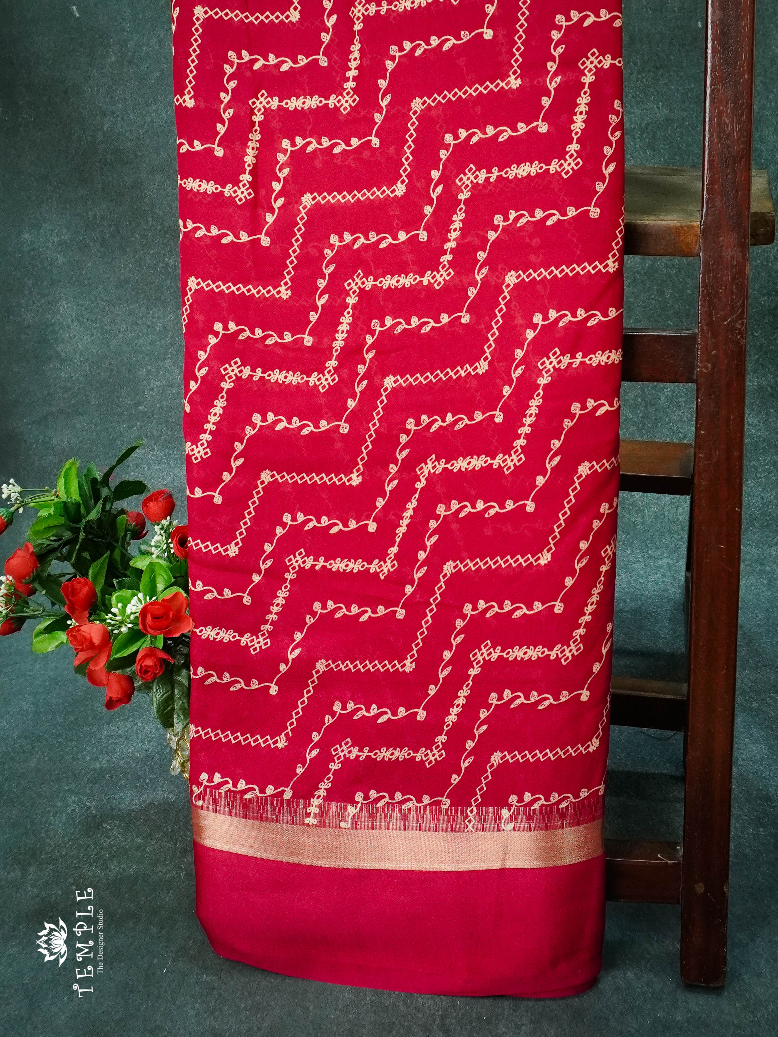 Georgette Saree With Zig Zag Pattern(Black) | TTDS1123 | Sparkling Deals