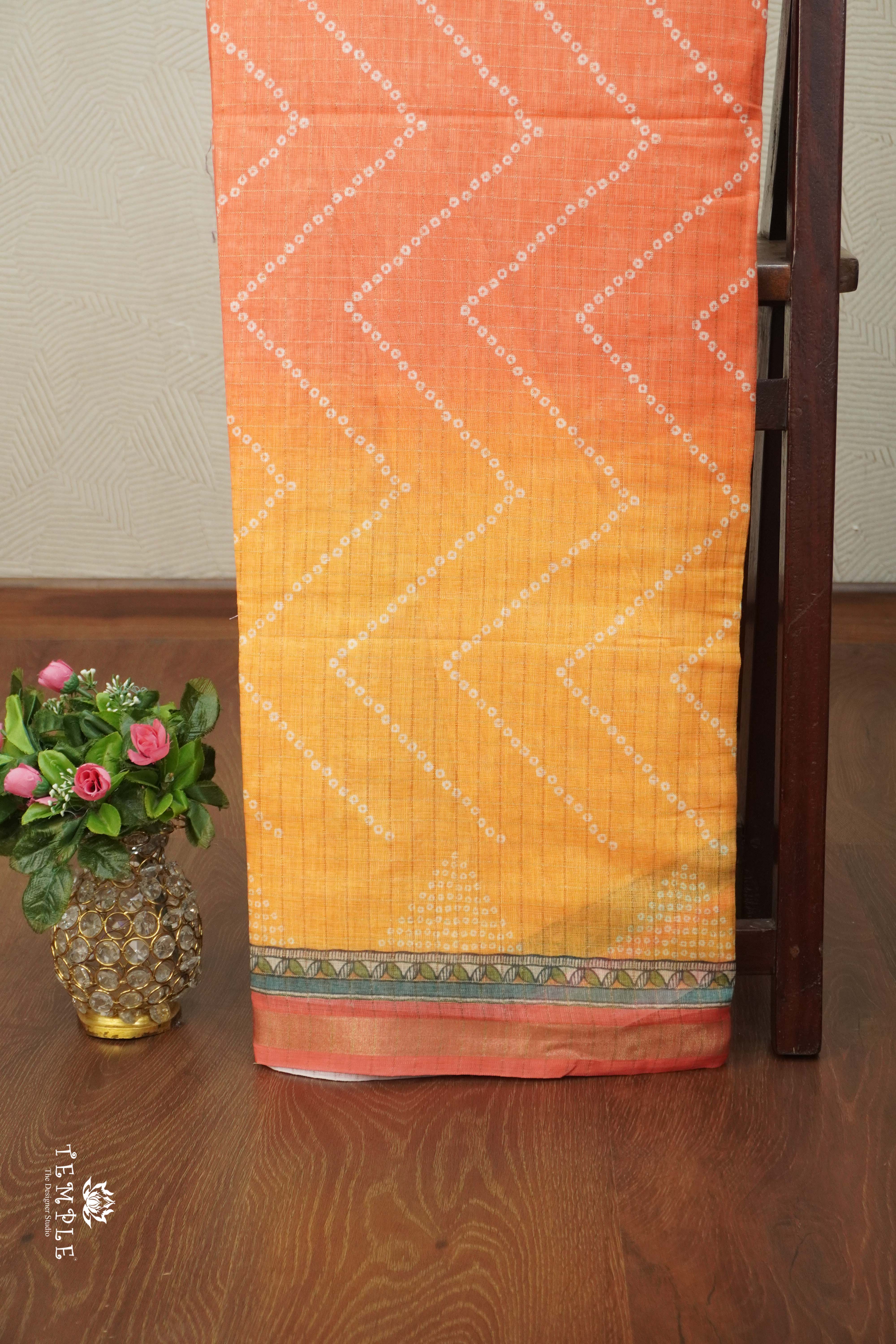 Chanderi Cotton Saree With Triple Shades | TTDS2505