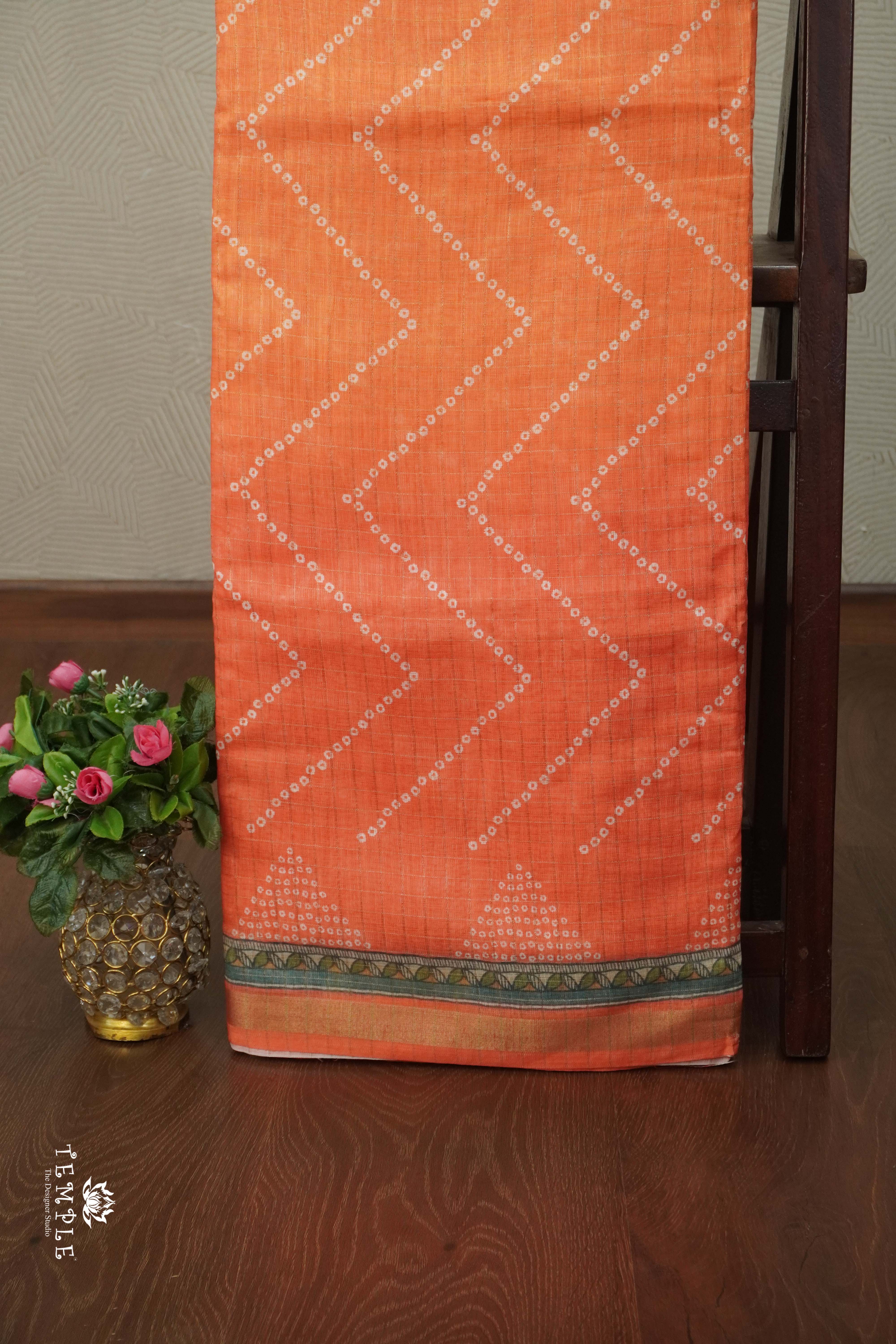 Chanderi Cotton Saree With Triple Shades | TTDS2505
